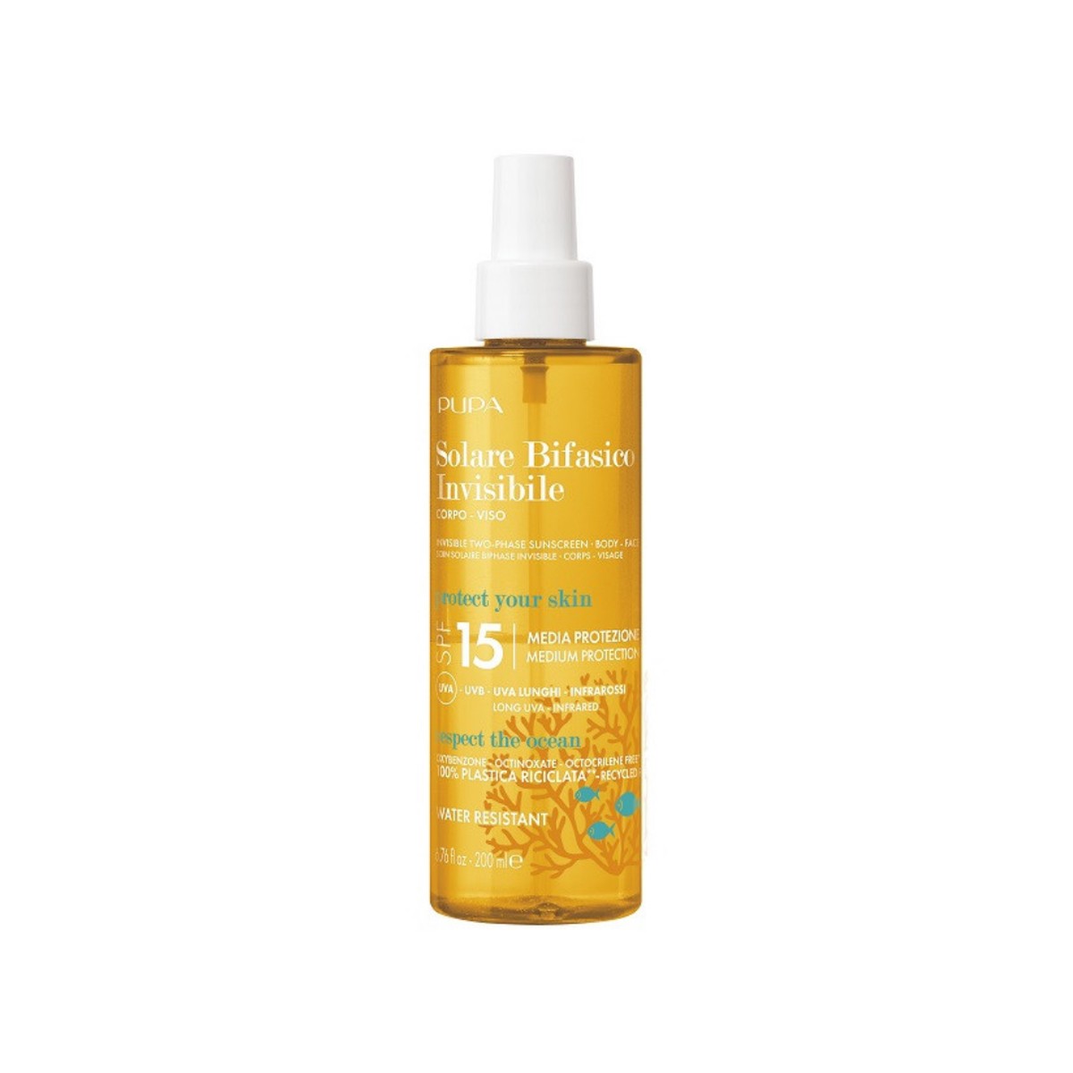 Pupa Solare Bifasico Invisible Spf15 200ml
