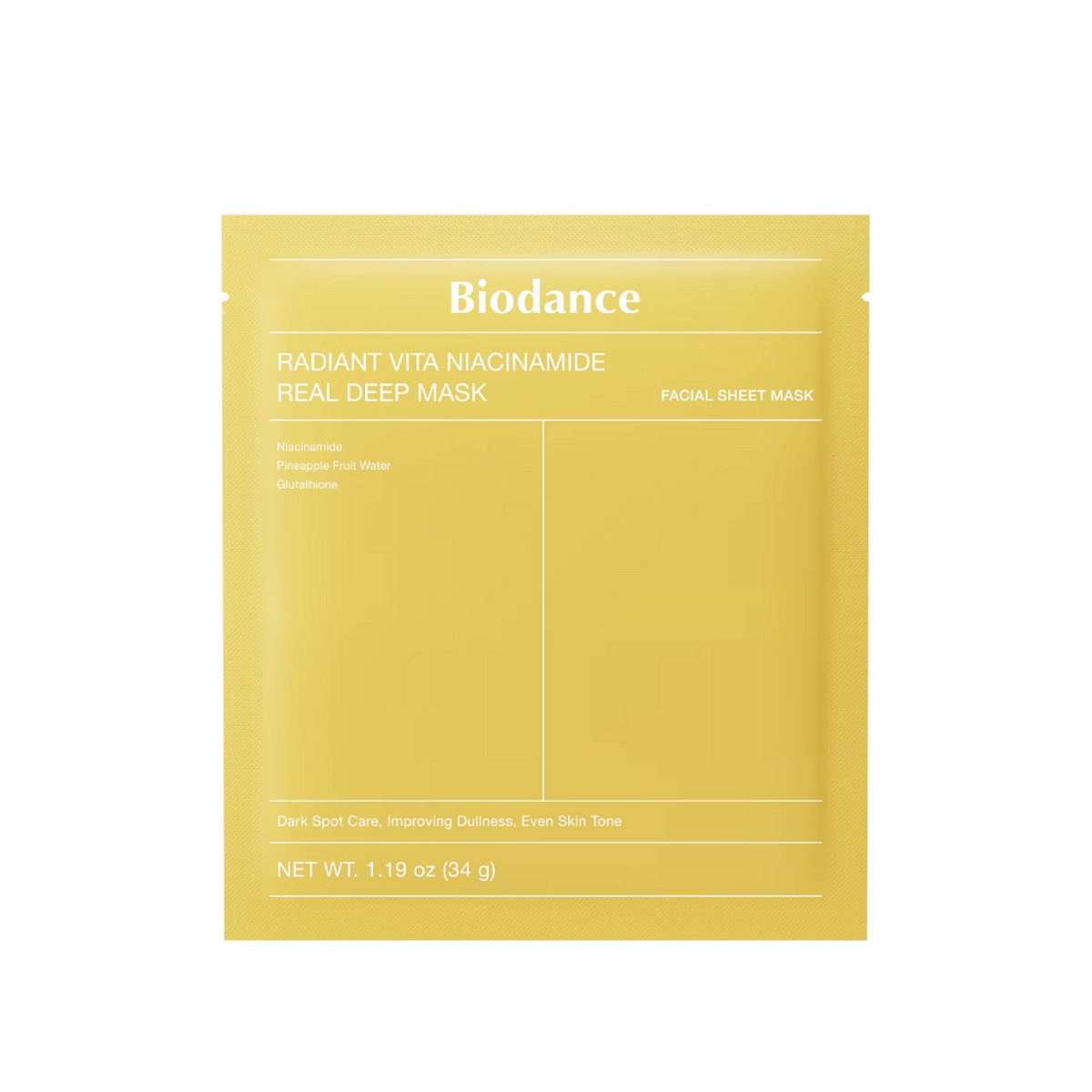 Biodance Radiant Vita Niacinamide Real Deep Mask Illuminating And Unifying Mask