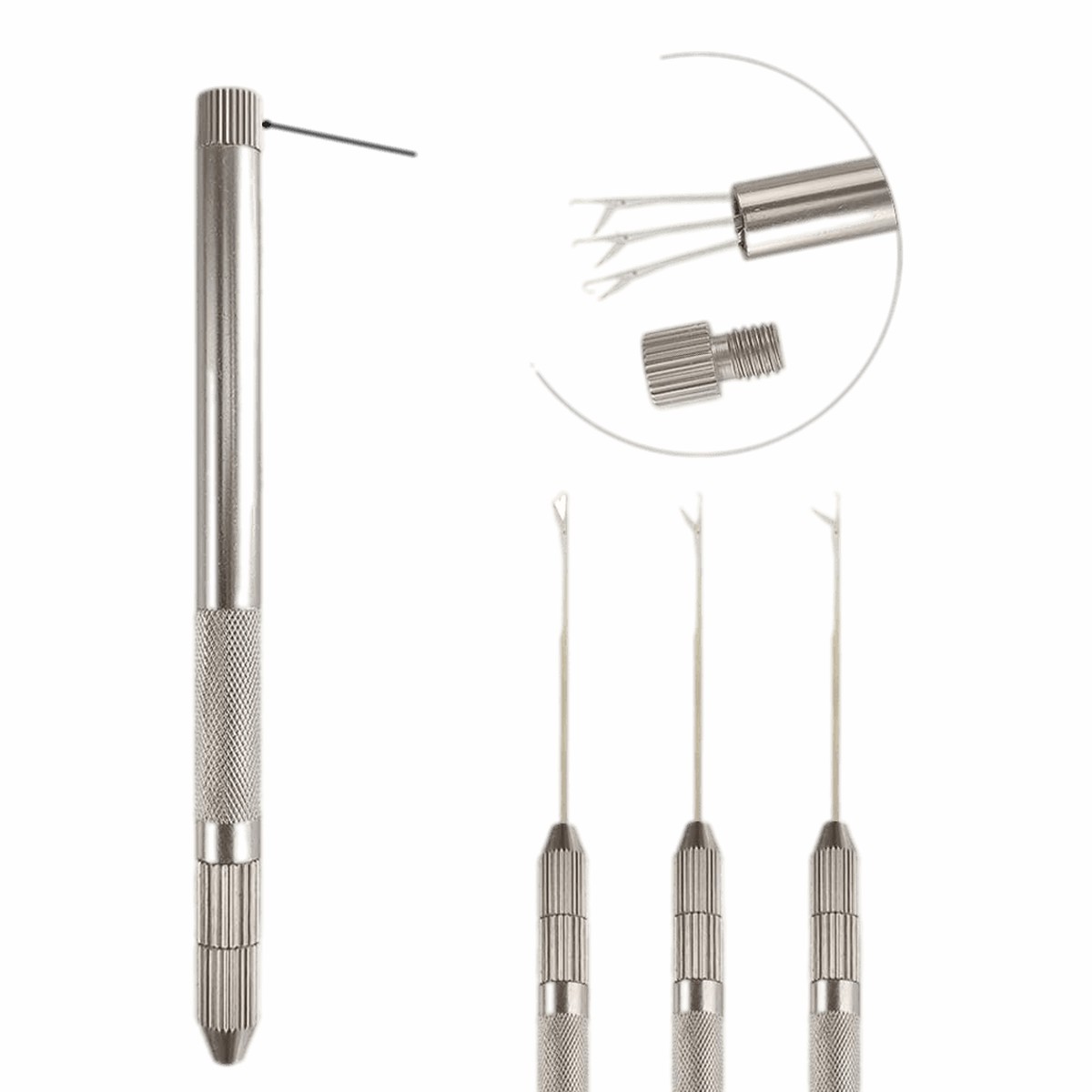 2 in 1 Hair Extension Tools, Includes Loop Needle Threader