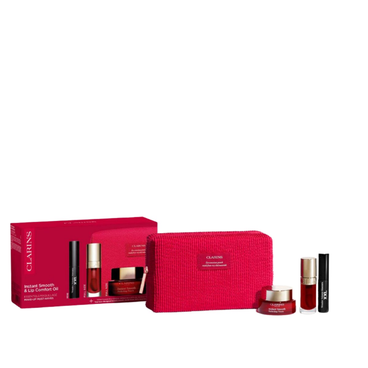 Clarins Makeup Must Haves Instant Smooth & Lip Comfort Oil Gift Set