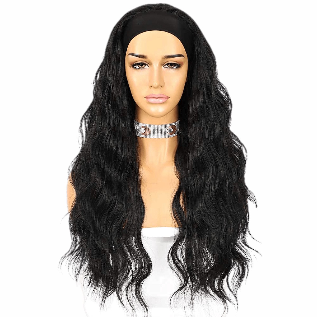 Glueless Headband Wig - Loose Body Wave, Synthetic