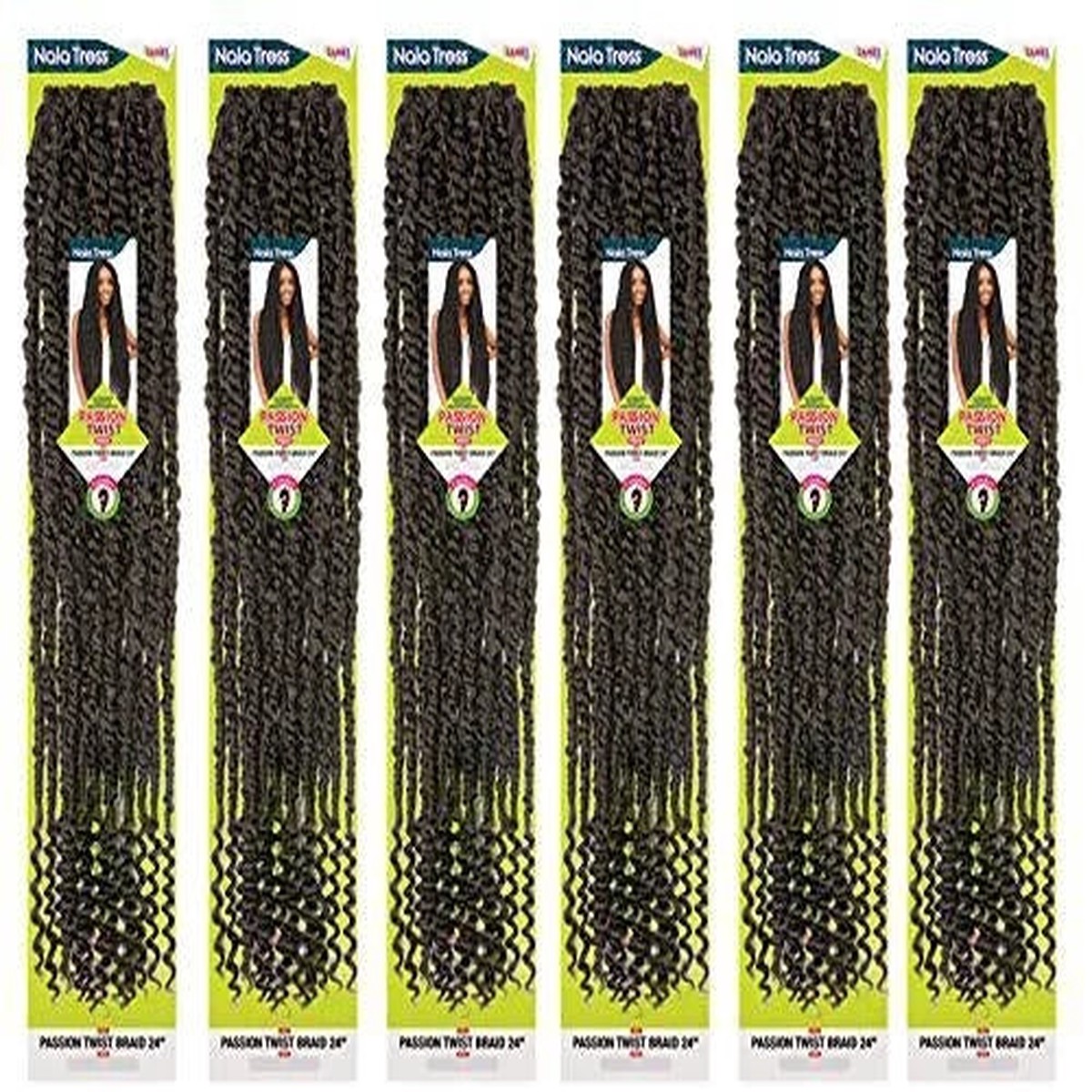 Janet Collection Nala Tress Passion Twist Crochet Braid, OET1B/BURG, 24 in