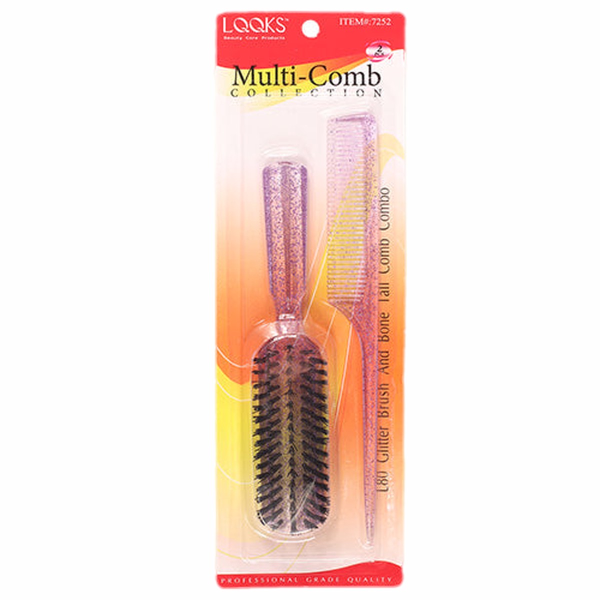 LQQKS L80 Brush and Bone Tail Comb Combo