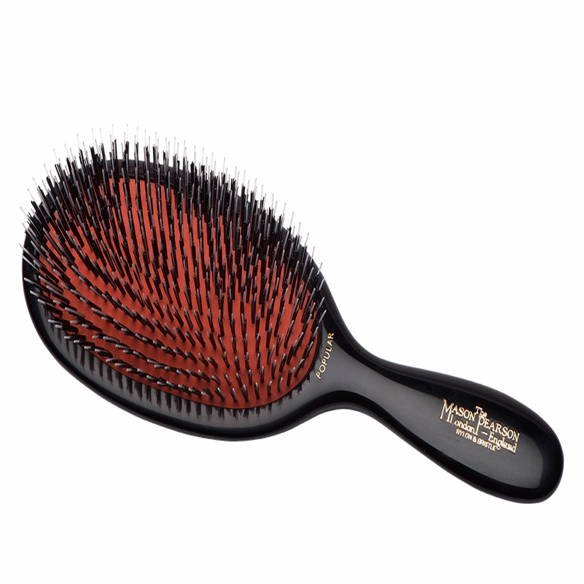 Mason Pearson Popular Bristle & Nylon Hair Brush BN1 Dark Ruby (Large) - NIB
