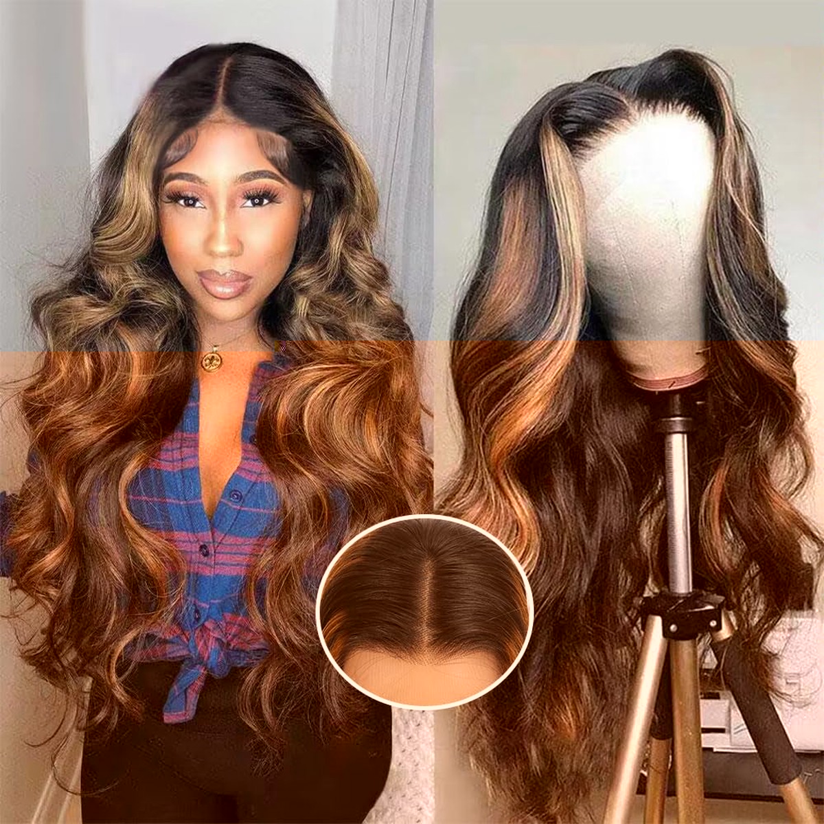 AM Lace Front Human Hair Wig