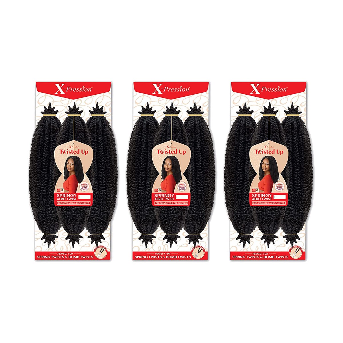 Outre Crochet Braids X-Pression Twisted Up 3X Springy Afro Twist 16"
