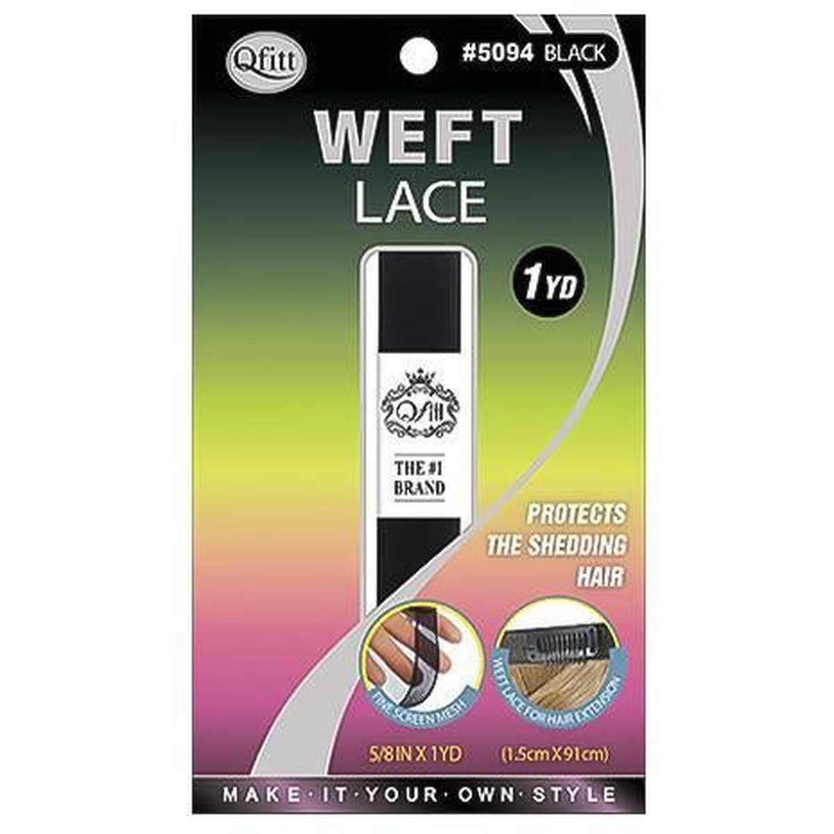 Qfitt Weft Lace 5/8" x 1 yd Hair Extension