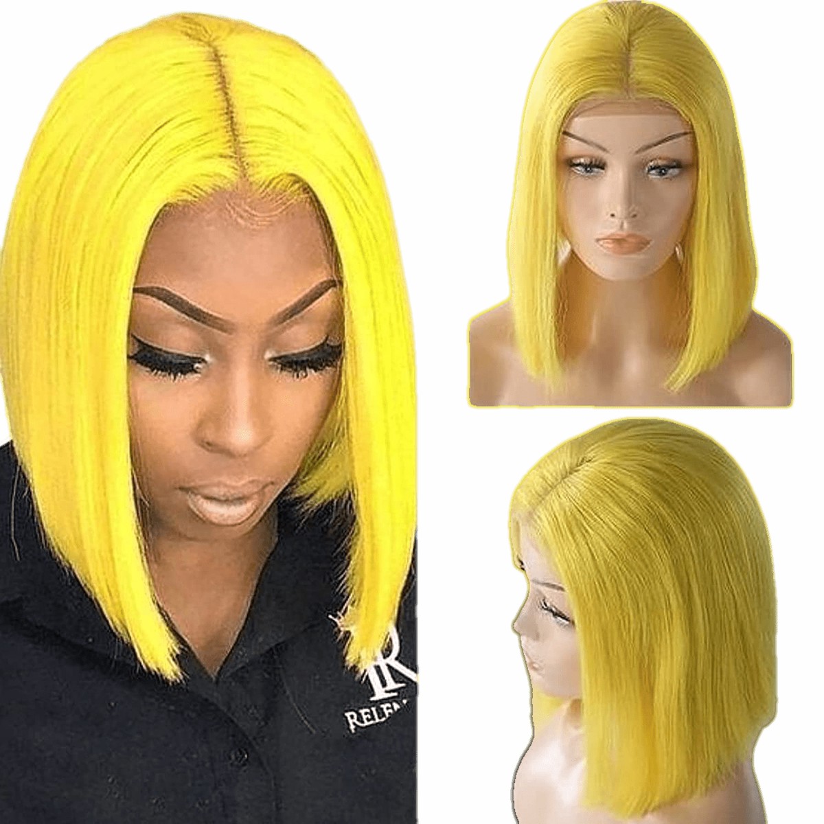 Rio Lace Front U-Part Human Hair Bob Wig, Straight - Choose Size