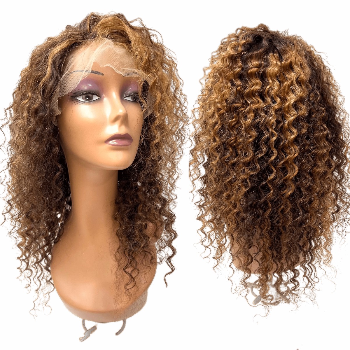 Rio Pineapple Human Hair Lace Front Wig Color CHSNUT 26 Inch