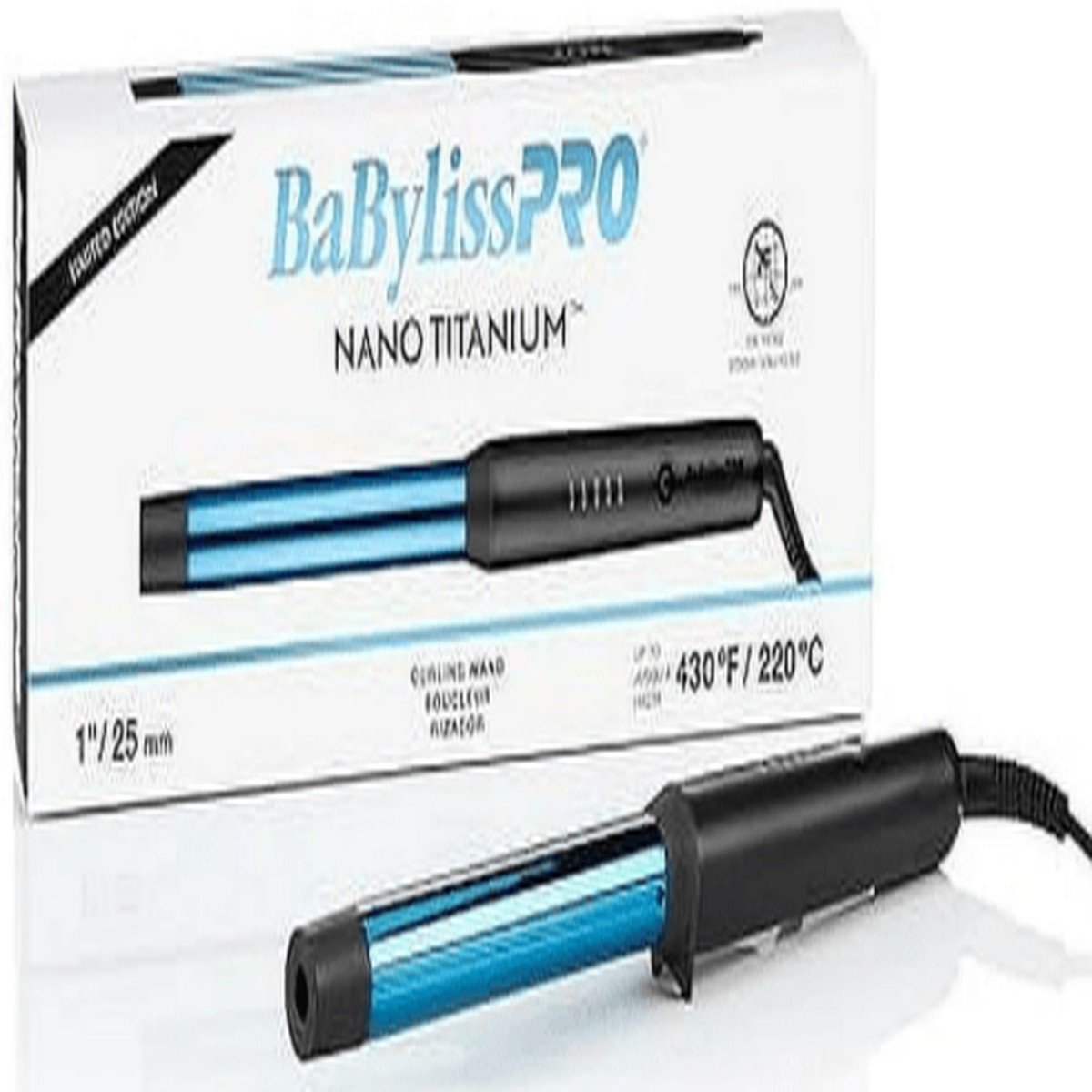 BaBylissPRO Nano Titanium Matte-Black 1" Curling Wand