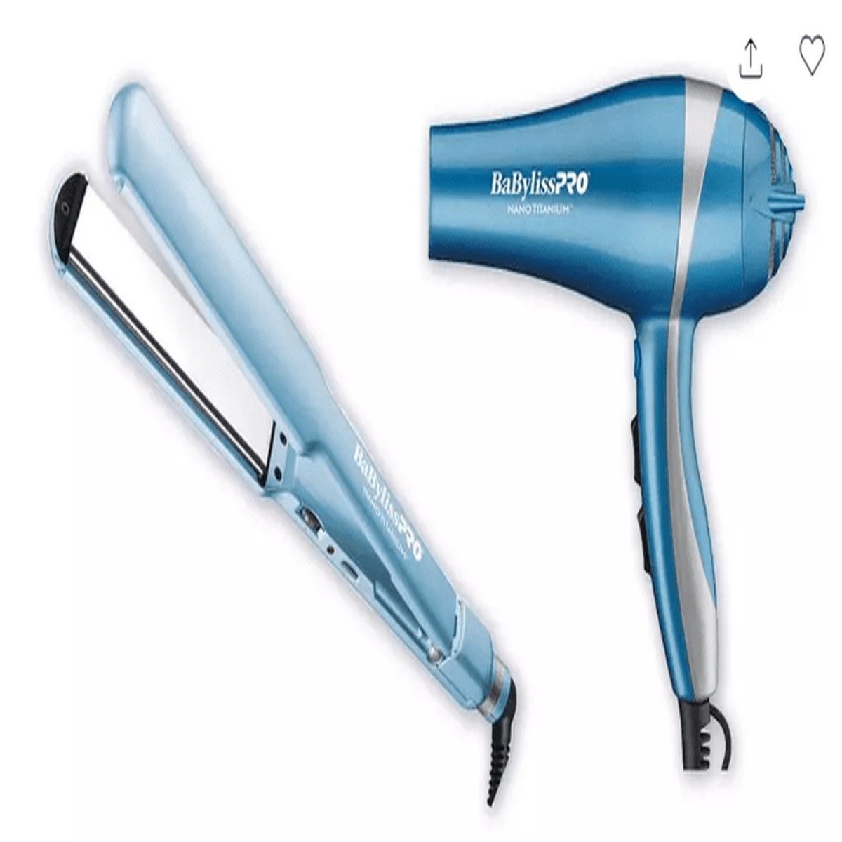 BaBylissPRO Nanotitanium Daily Glam 2000 Watt Dryer & 1 1/2 Flat Iron
