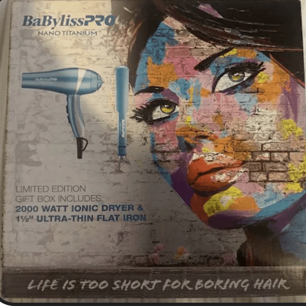 BaBylissPRO Styling Set: 5548 Nano Titanium Dryer & 1.5" Straightener