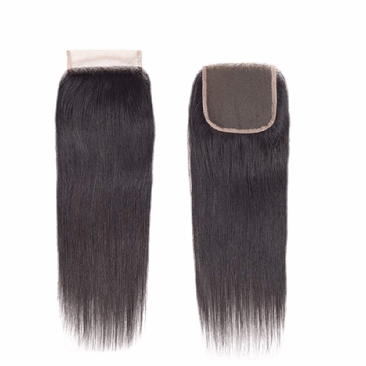 Rio Straight Closure 4x4 Natural Black, 20 in