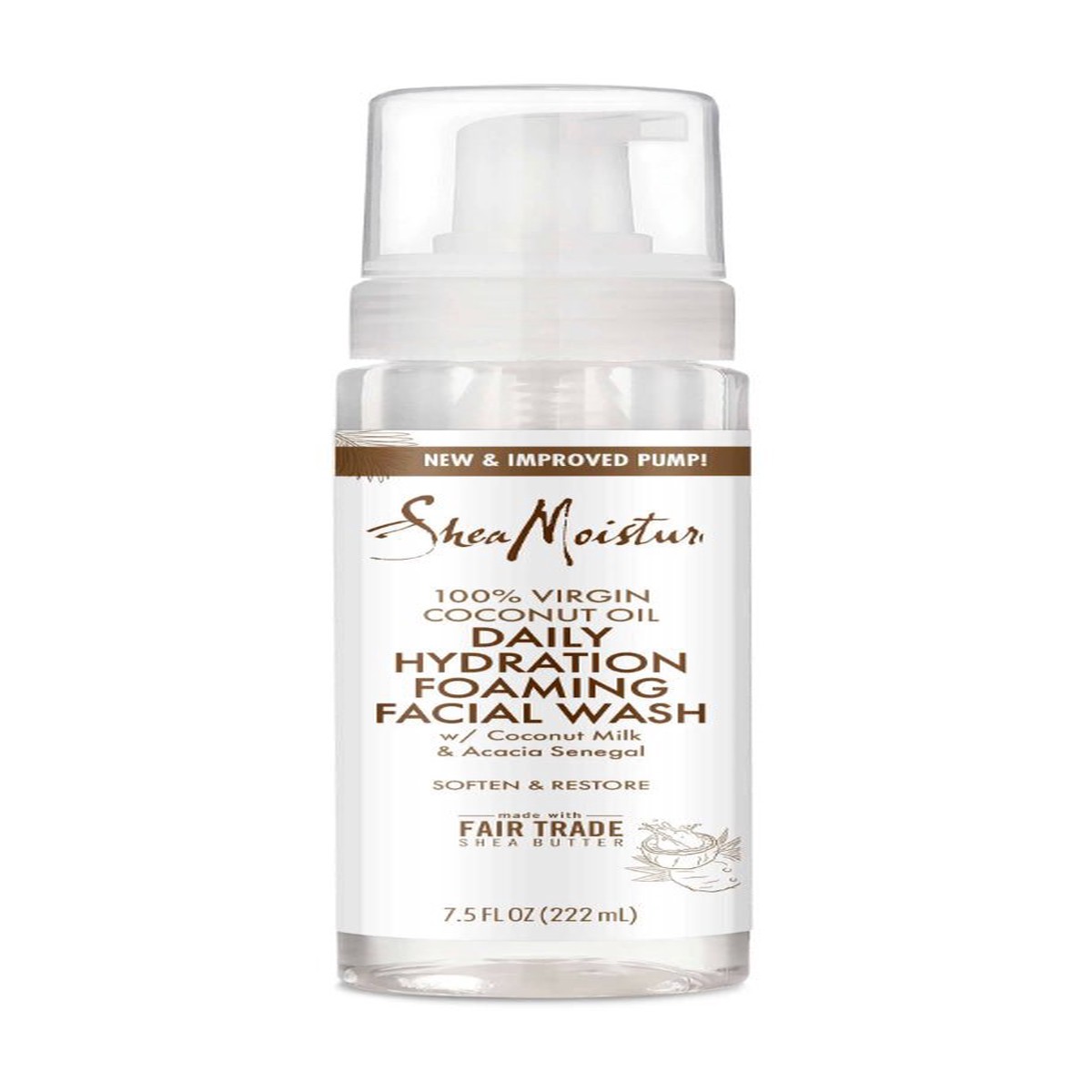Sheamoisture Daily Hydration Foaming Facial Wash 100% Virgin Coconut Oil 7.5 oz