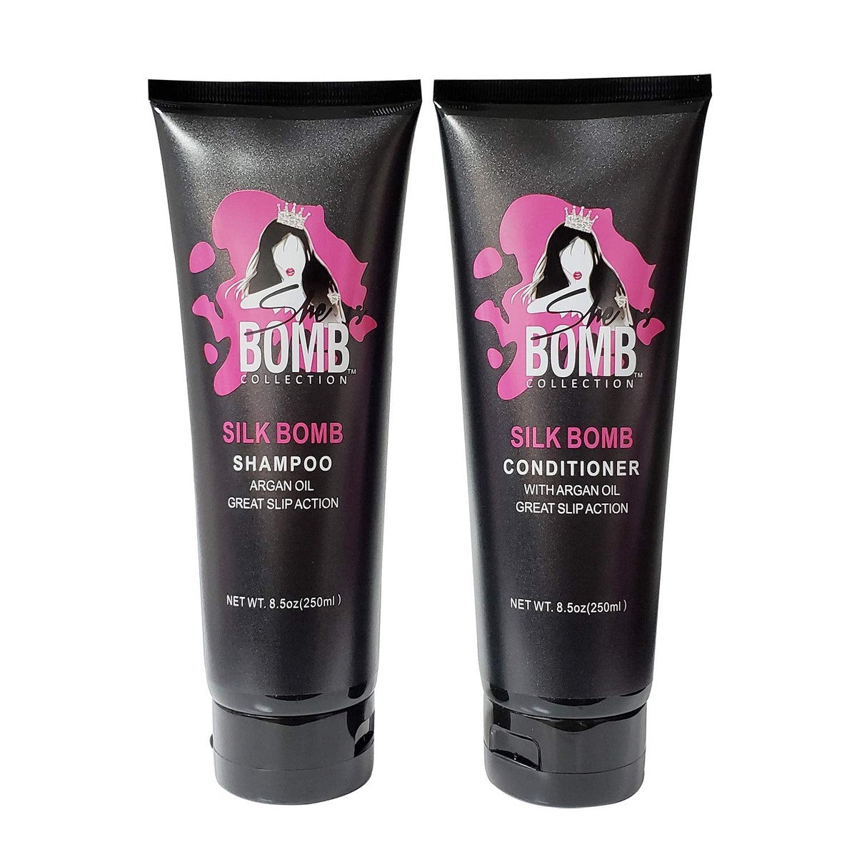 She Is Bomb Silk Bomb Shampoo and Conditioner 8.5 oz