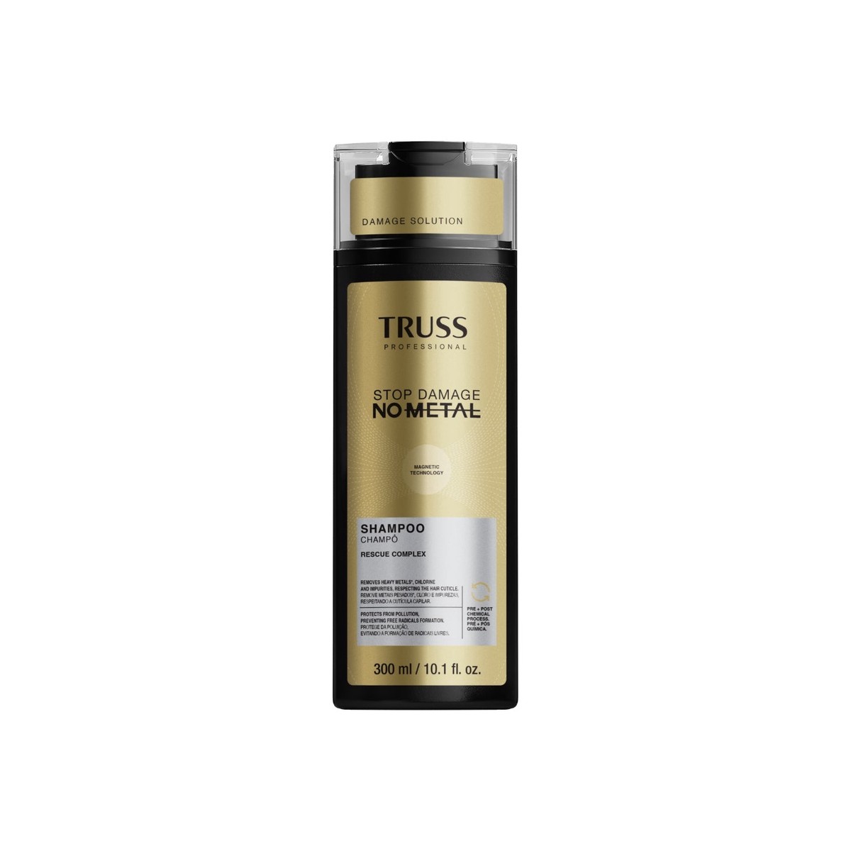 Truss Stop Damage No Metal Shampoo Clarifying Metal & Chlorine Detox, 10.1 fl oz (300ml)