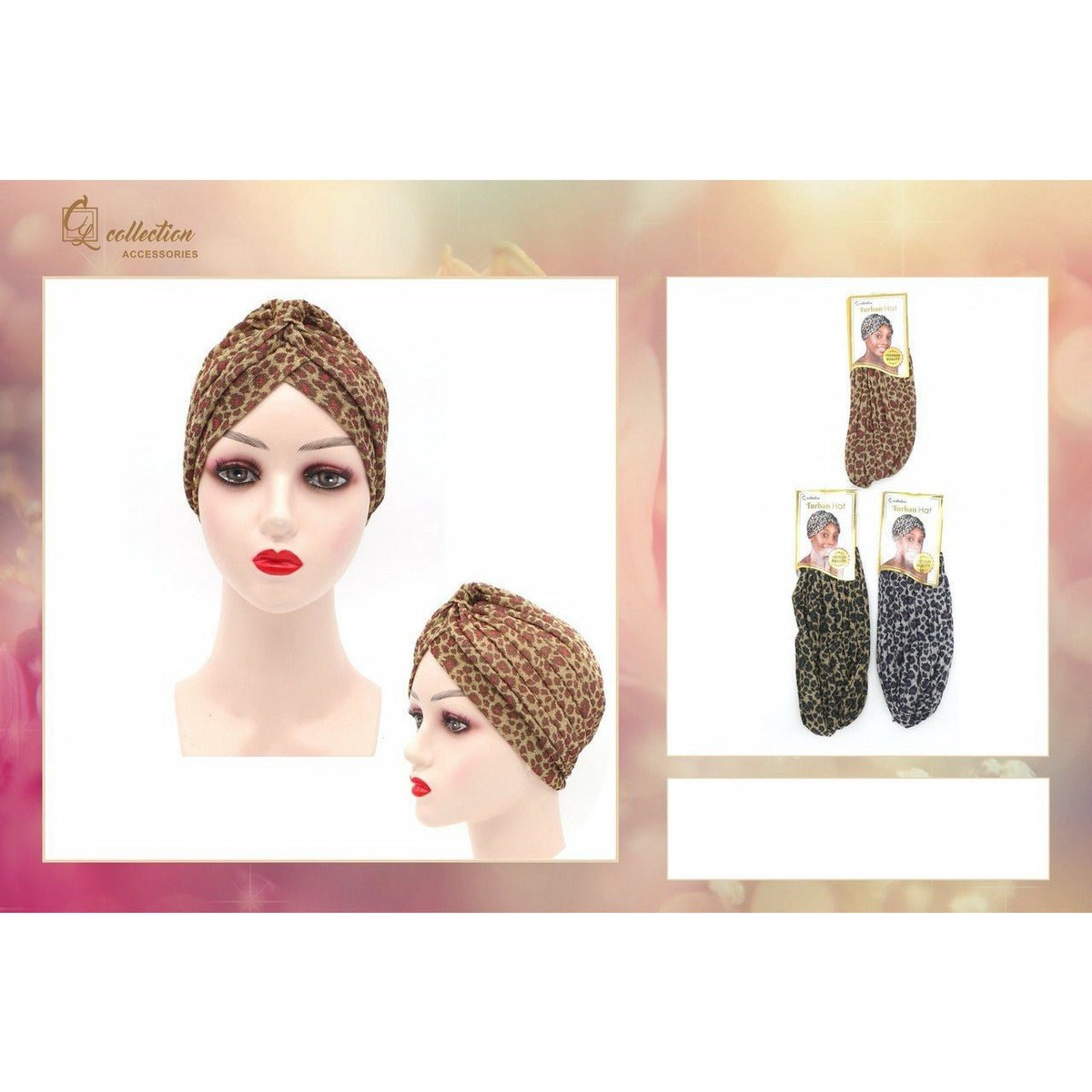 Turban Hat Cheetah Print