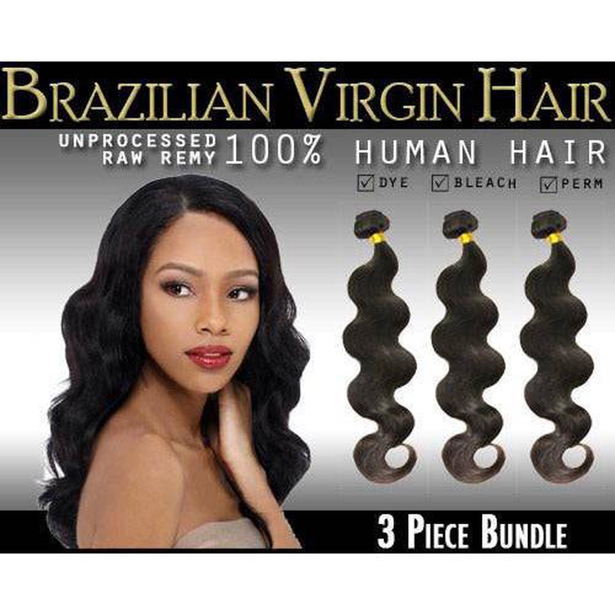 VIP Collection Brazilian Virgin Hair / Body Curl Bundles