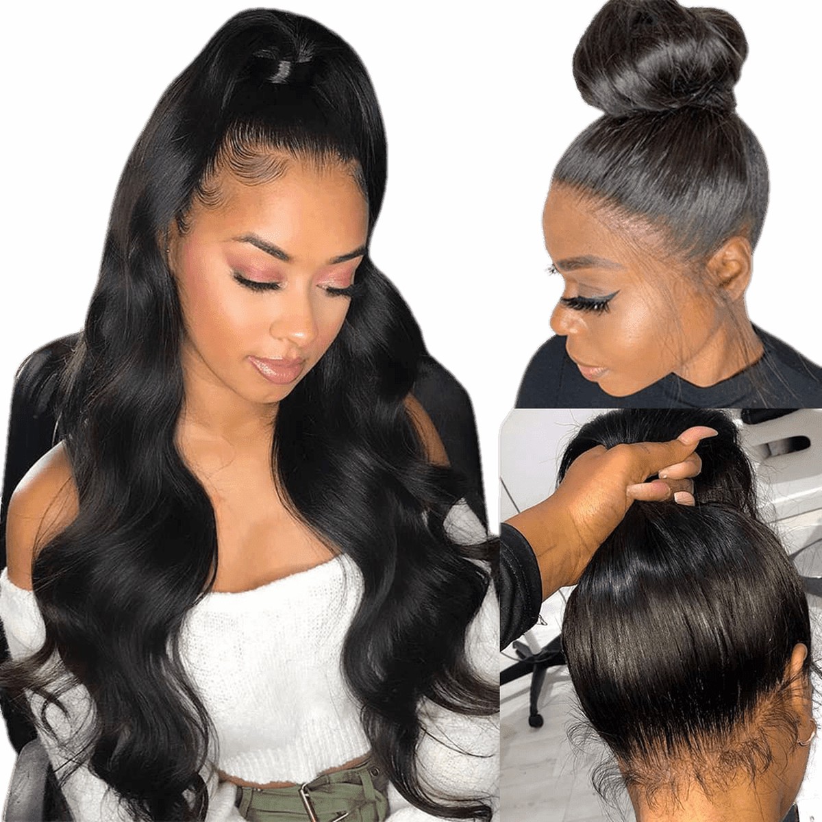VIP Extensions Off Black Body Wave Human Hair Full Lace Wig