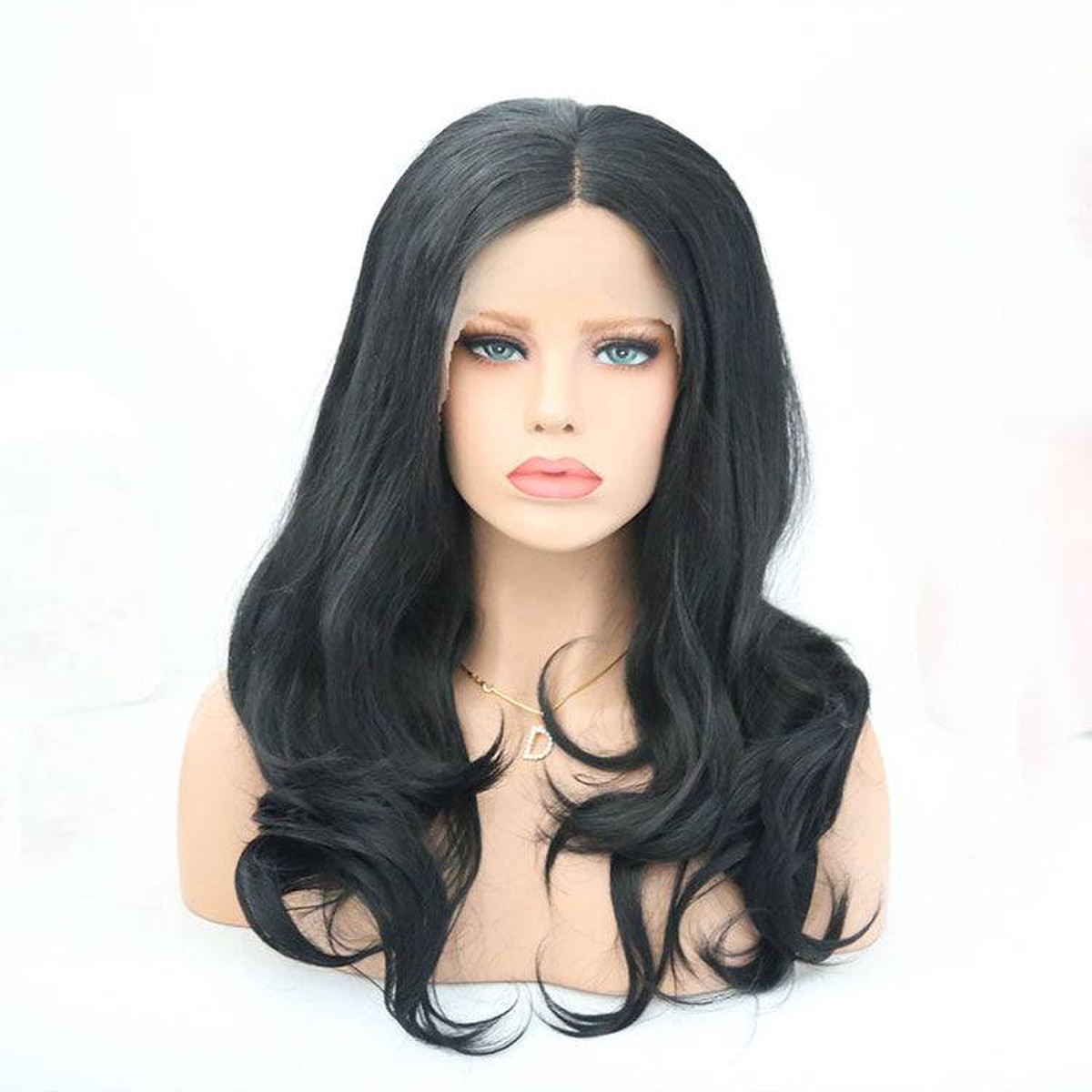 VIP Extensions Off Black Body Wave Synthetic Lace Front Wig, 20", Color 1B (47)