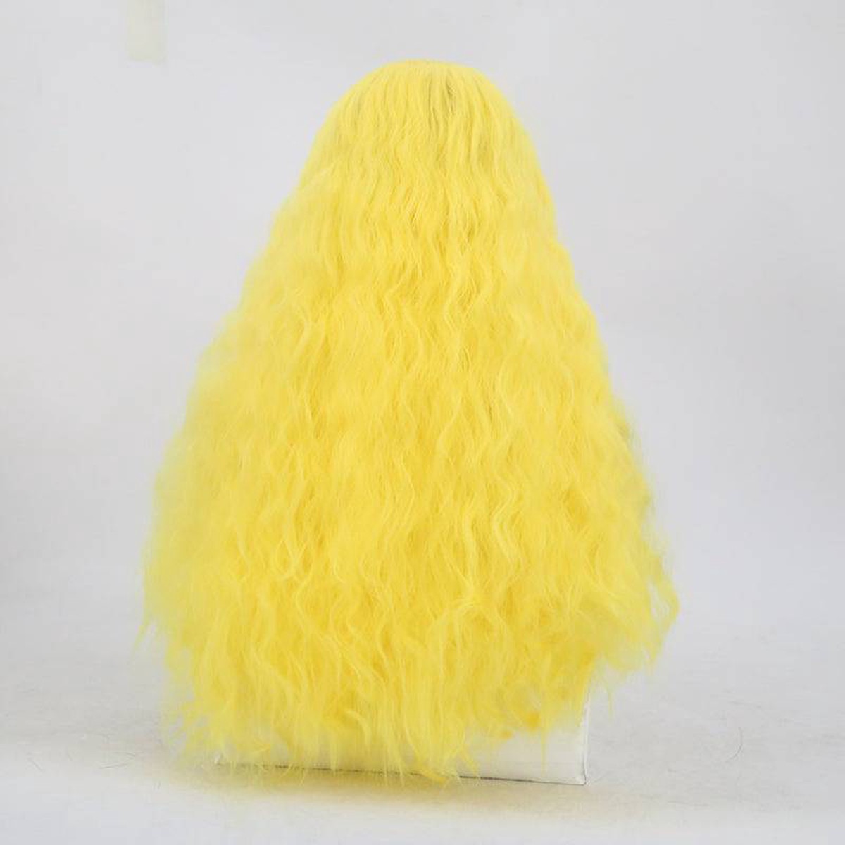 VIP Extensions Yellow Crimped Wave Synthetic Lace Front Wig, Style 21