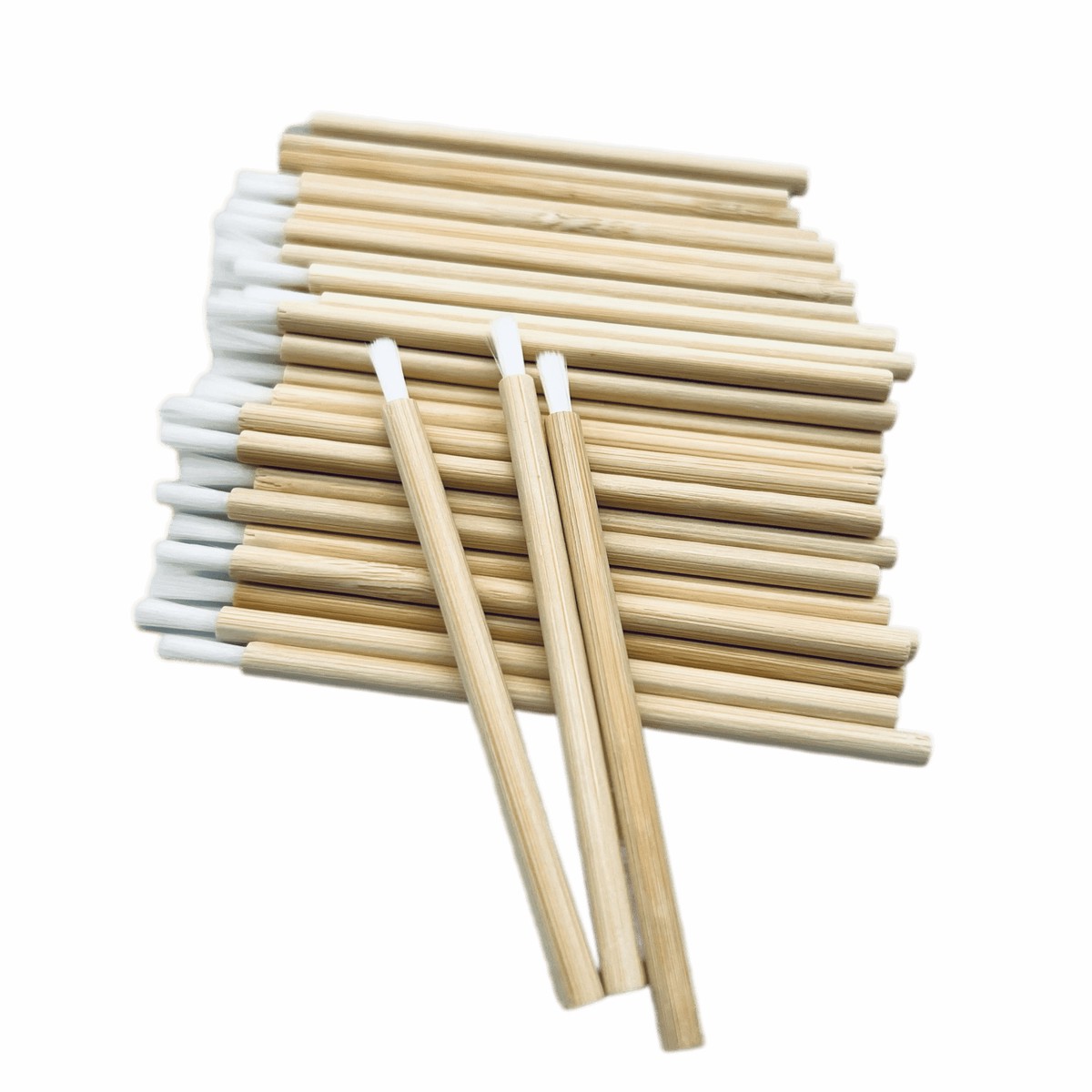 VIP Eyelash Brushes with Bamboo Handle, 50 pcs/Bag