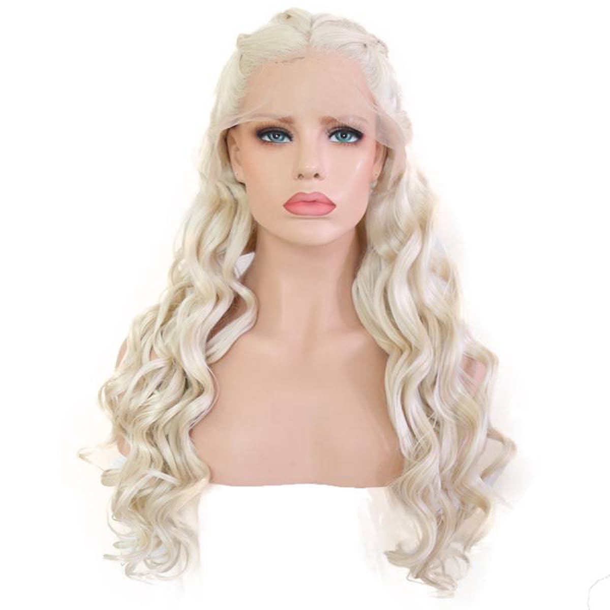 VIP Synthetic Lace Front Wig, 24", Platinum Blonde (22)