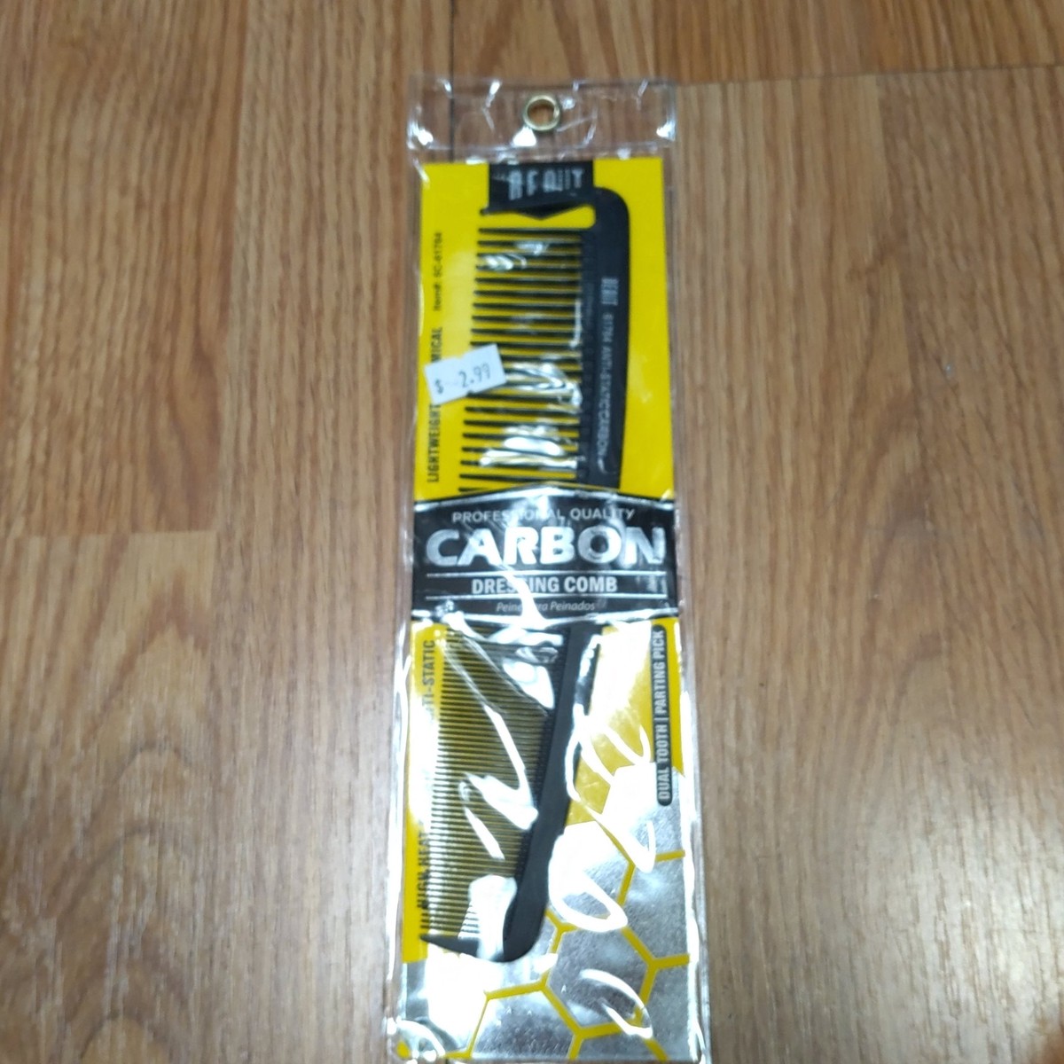 Beaut Carbon Dressing Comb Wide & Fine Tooth Styling Comb
