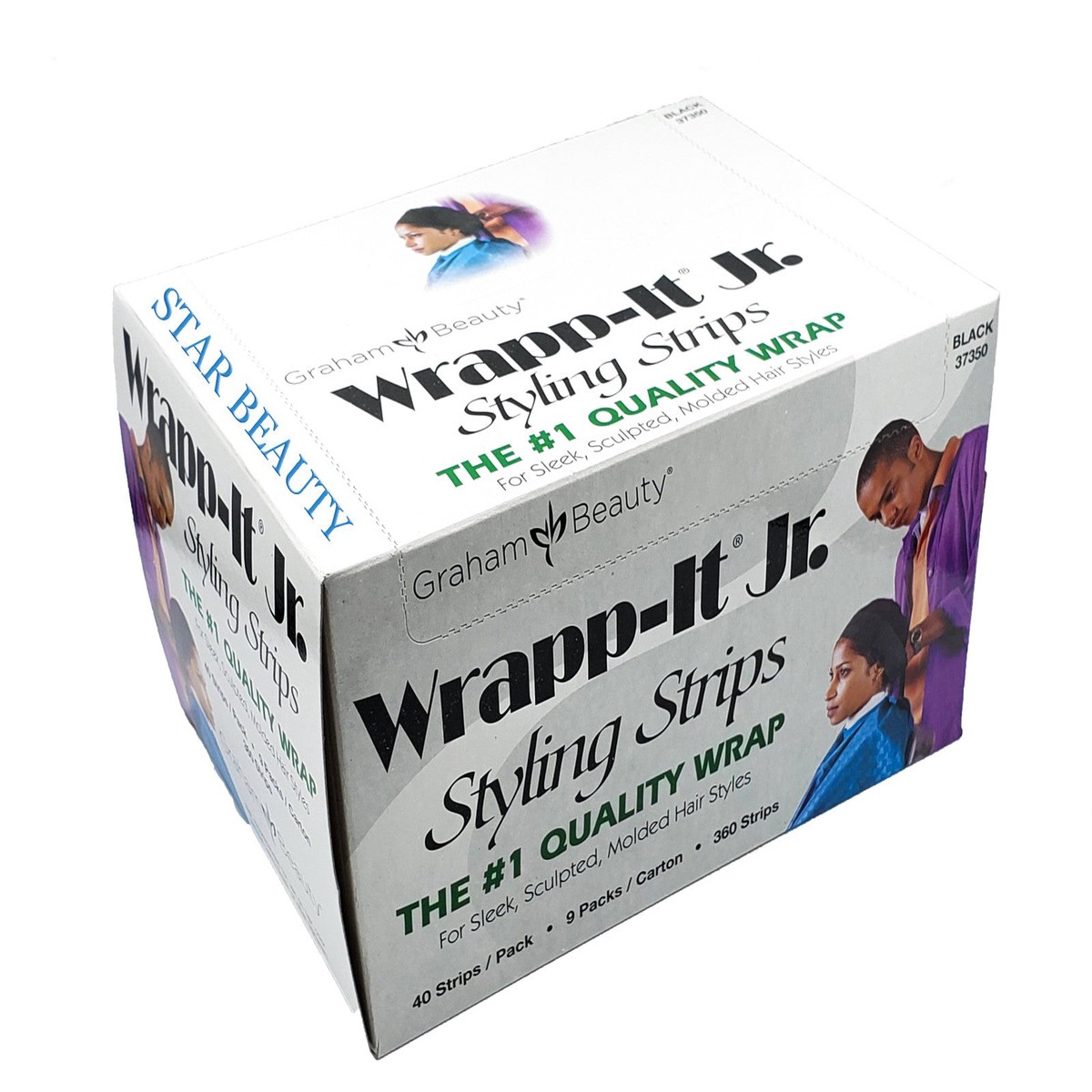 Wrapp-it Jr. Styling Strips Neck Strips Black and White