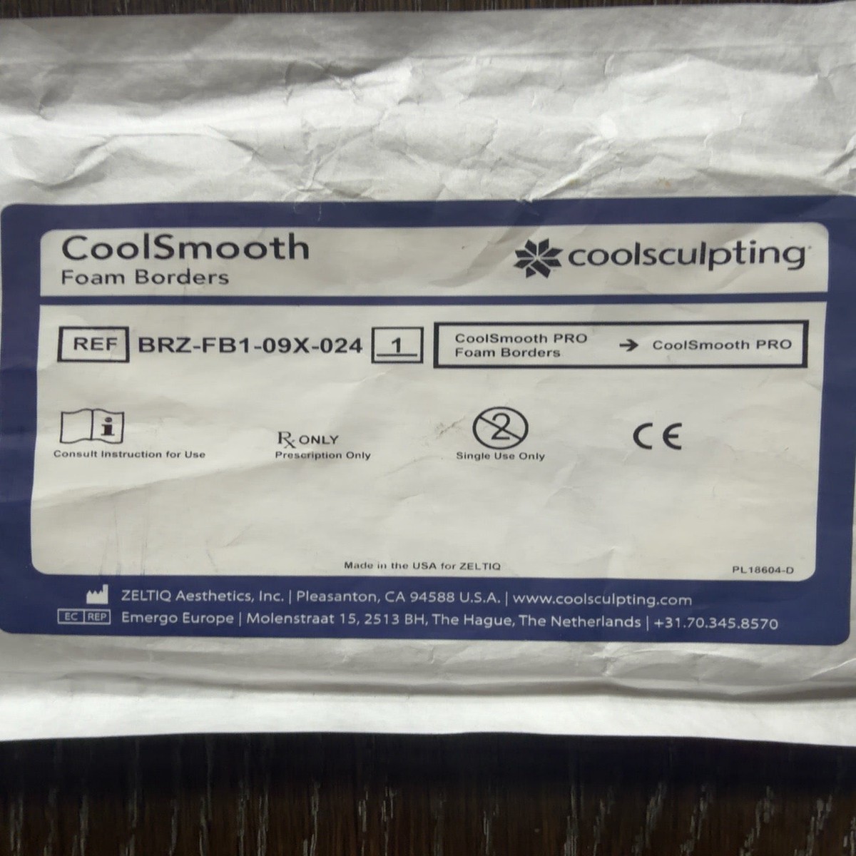 Zeltiq CoolSculpting CoolSmooth PRO Foam Borders BRZ-FB1-09X-024 Single