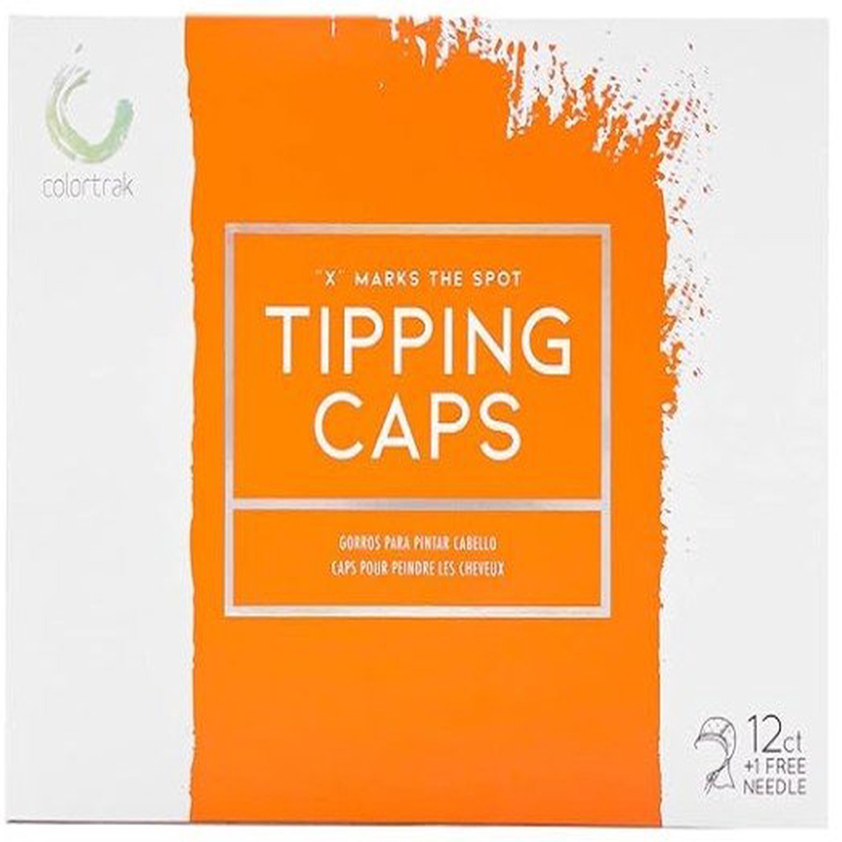 Colortrak 12 Disposable Hair Dyeing Caps with 1 Needle Kit for Tipping, Color and Highlighting, Lined Cap with Neck Protector Minimizes Color Bleeding, Pull-Out Visor Protects Face
