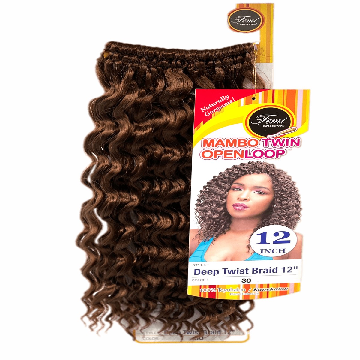 Femi Collection Mambo Twin Open Loop Deep Twist Braid Hair 12" Color 30