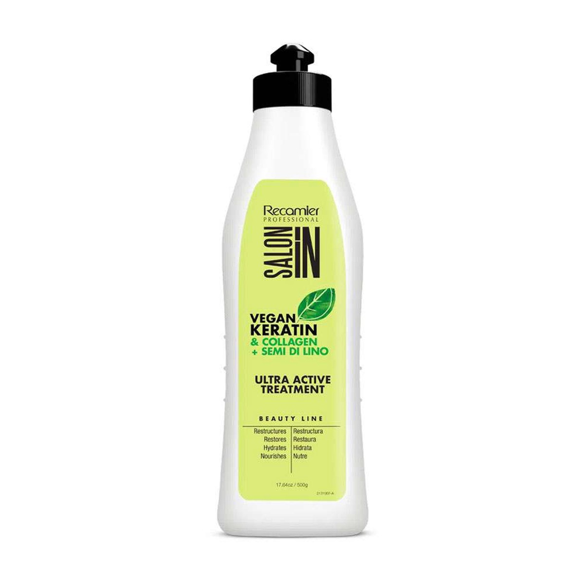 Salon In Vegan Keratin Collagen Y Semi De Lino Treatment 500Mg