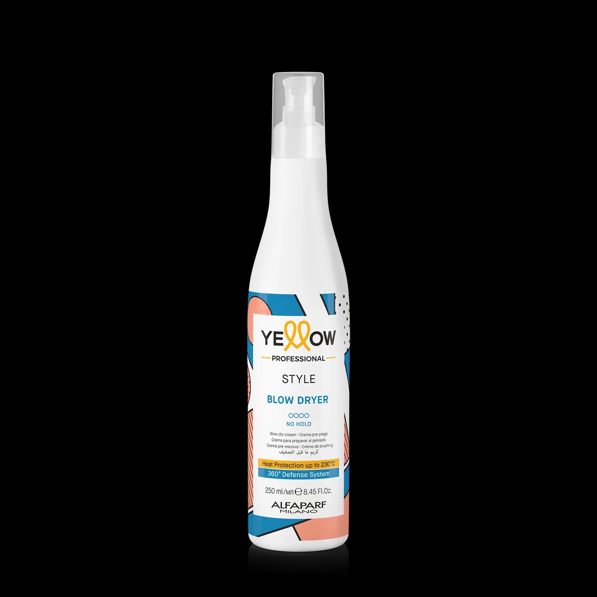 Yellow Blow Dryer No Hold 250ml