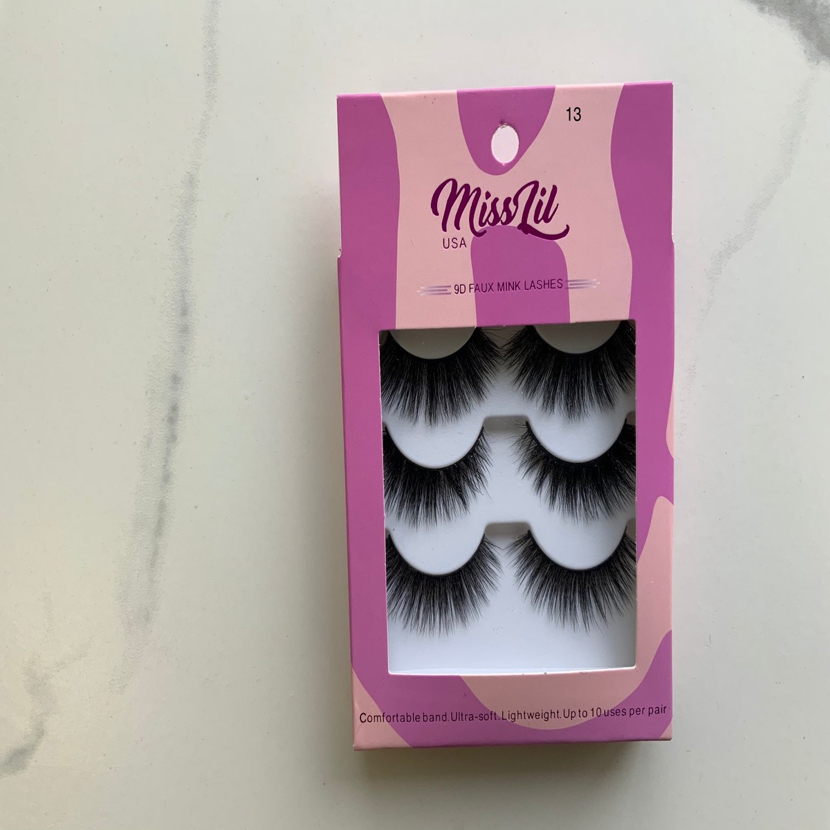 3 pair miss lil lashes #13