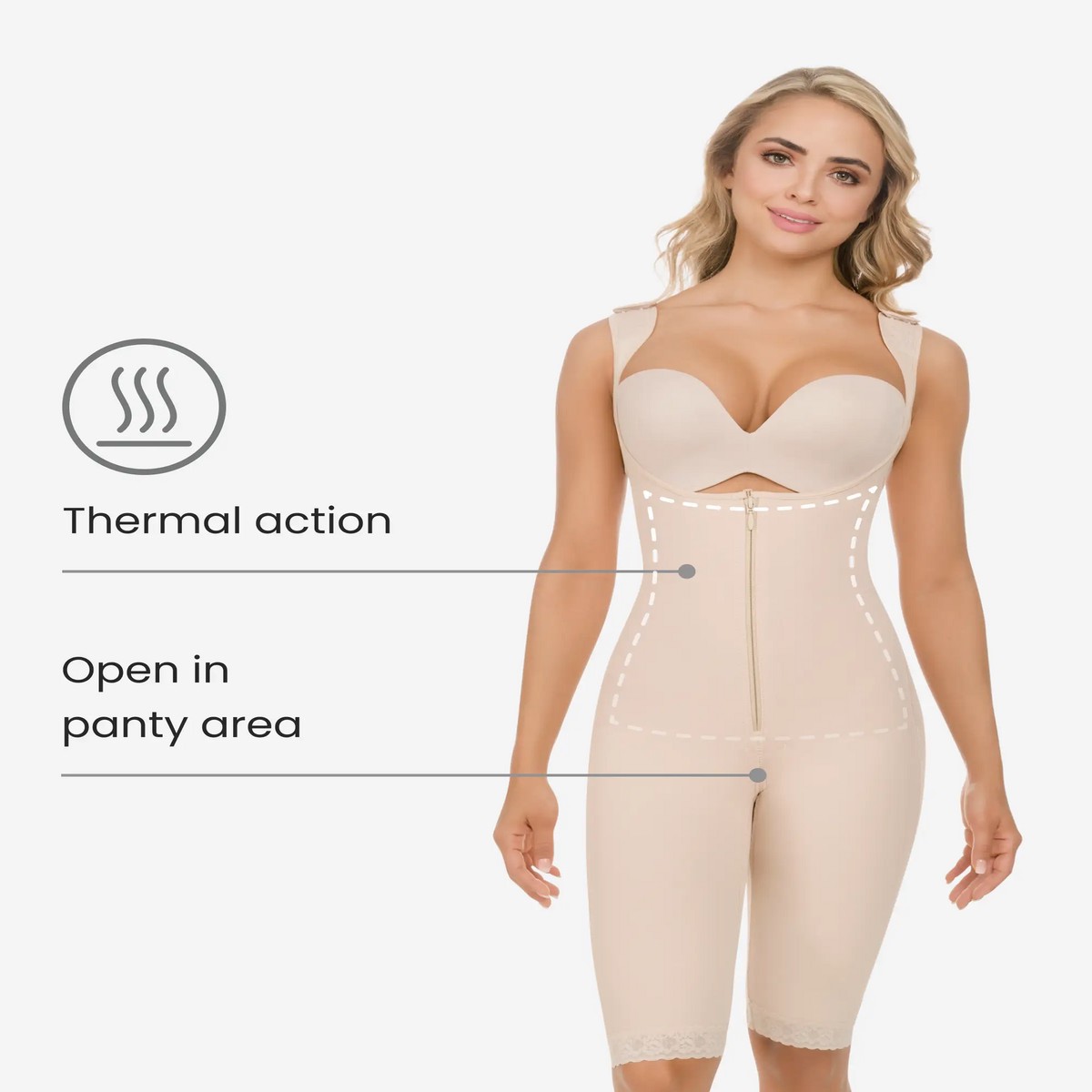 Thermal compression full body shaper - 393