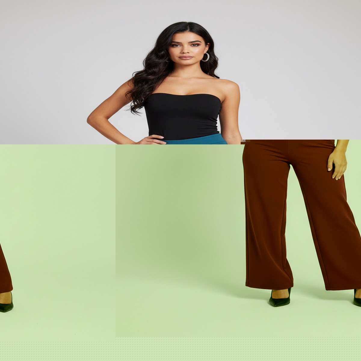 Wide leg warm pants