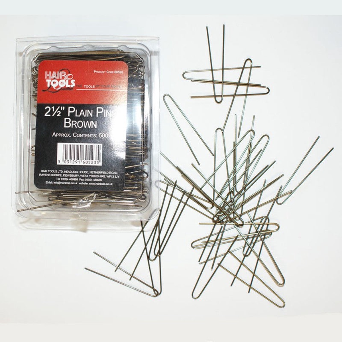 2.5" Plain Pins Brown