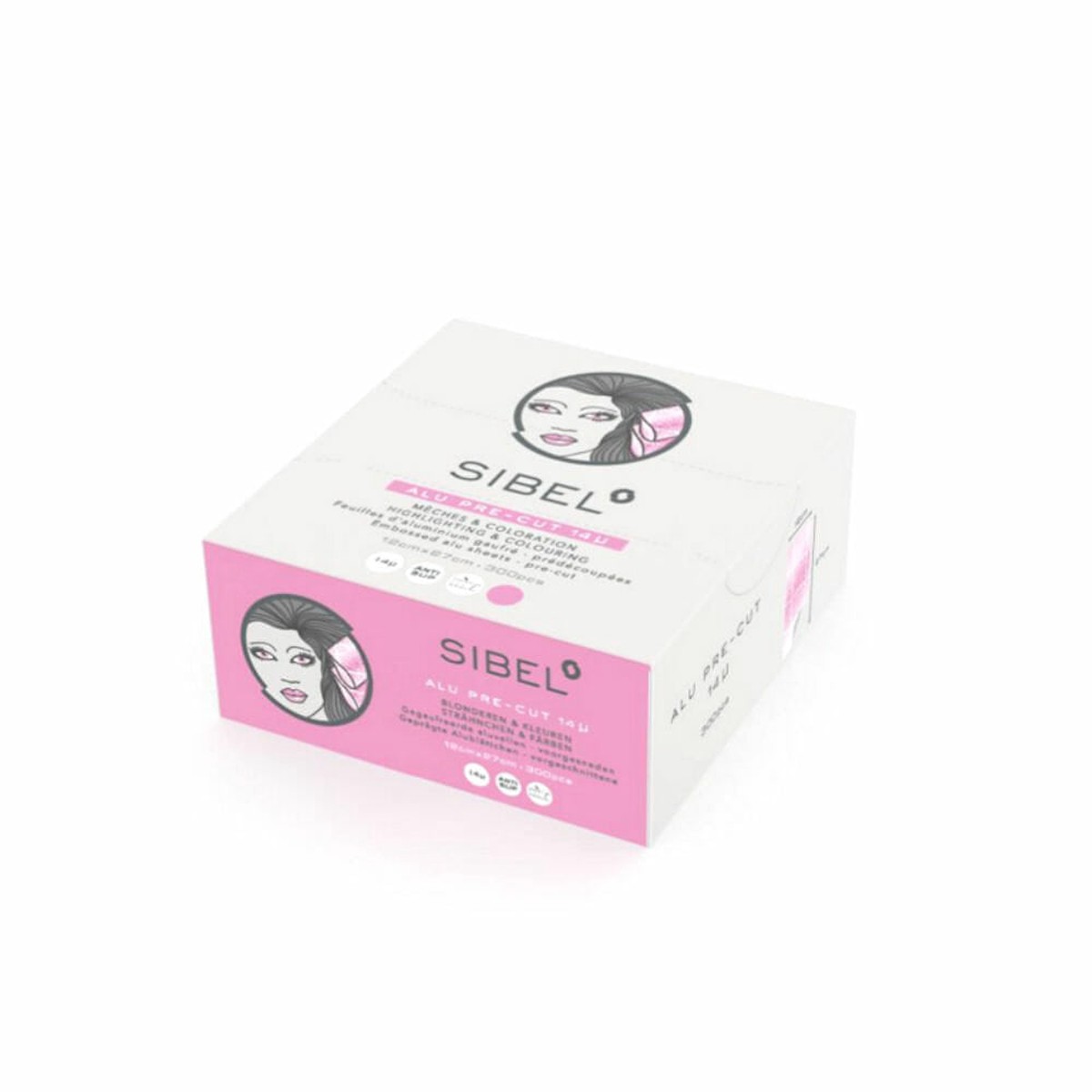Sibel Alufoil Pre-cut Embossed 14MU Pink