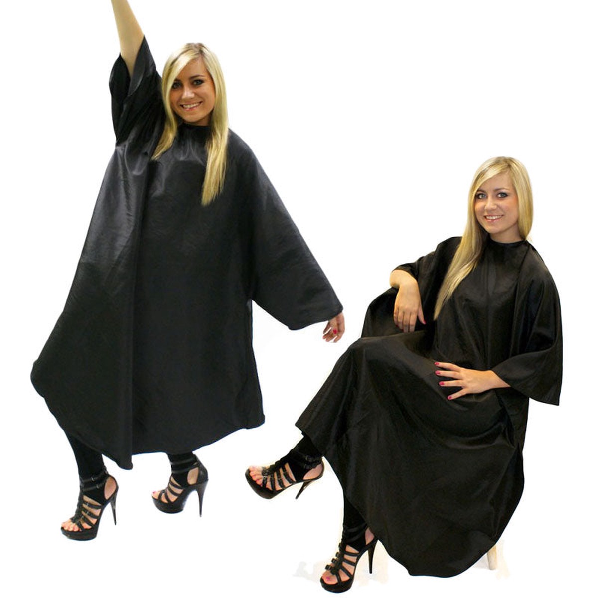 Gown Sleeved Black With Poppers
