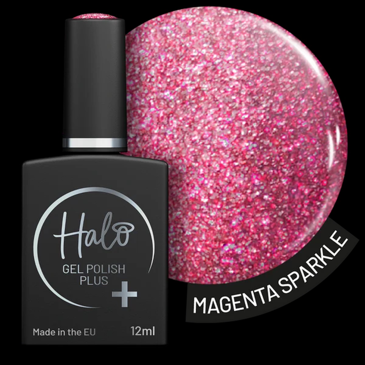 Halo Gel Polish Plus Magenta Sparkle 12ml