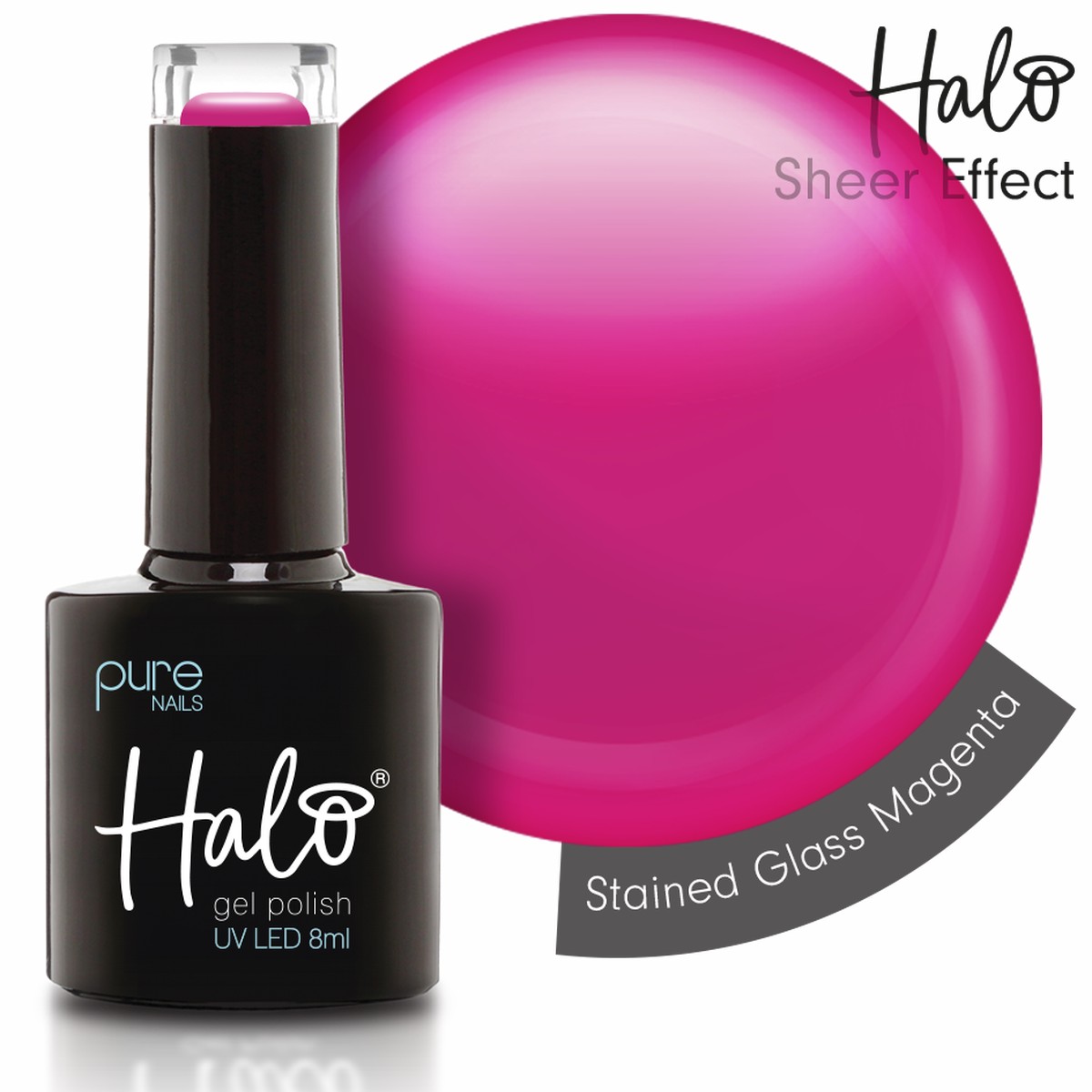 Halo Stained Glass Magenta
