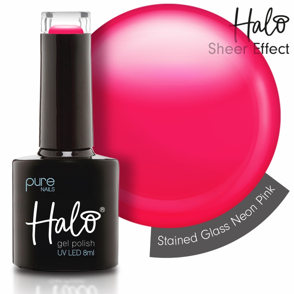 Halo Stained Glass Neon Pink