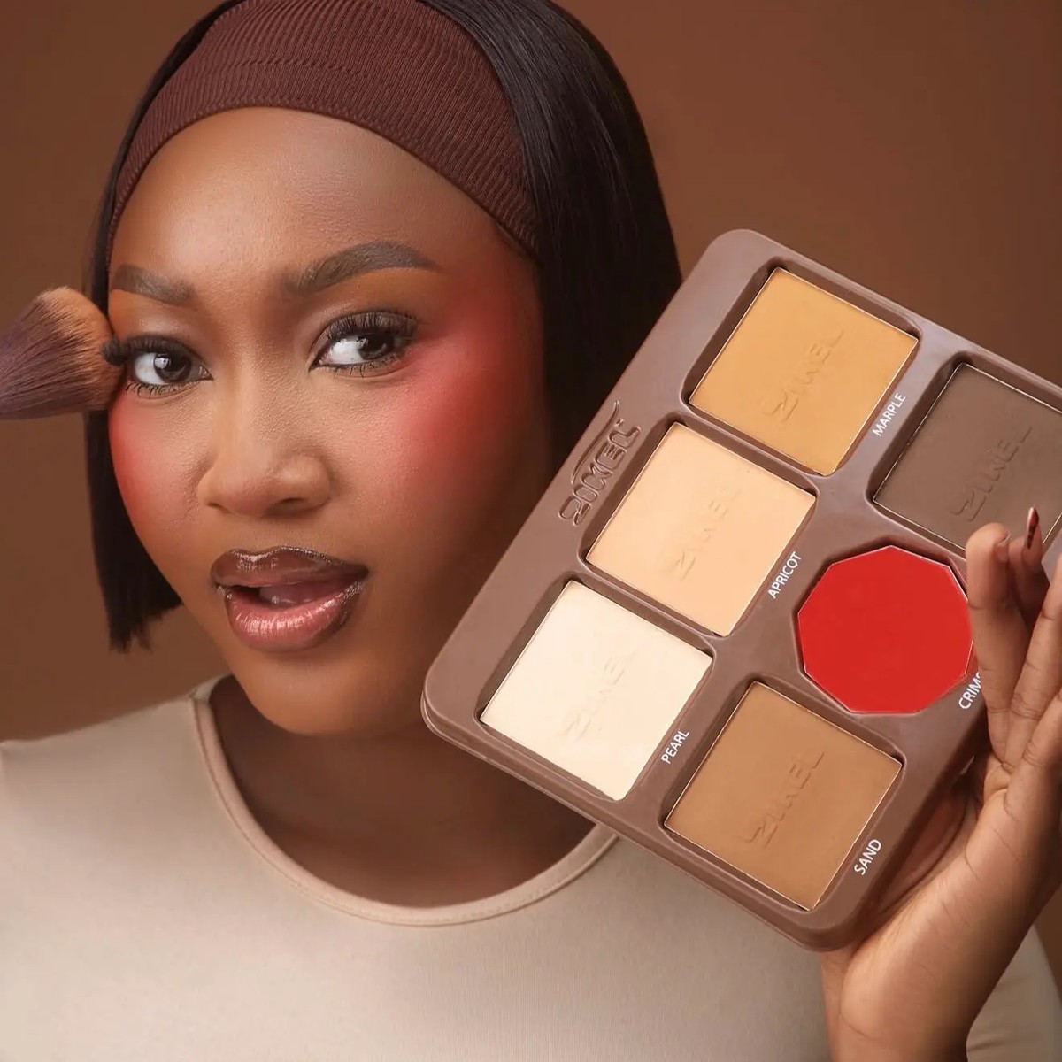 ZIKEL Airbrush Palette | powder | bronzer | highlight | contour | cream blush - mini