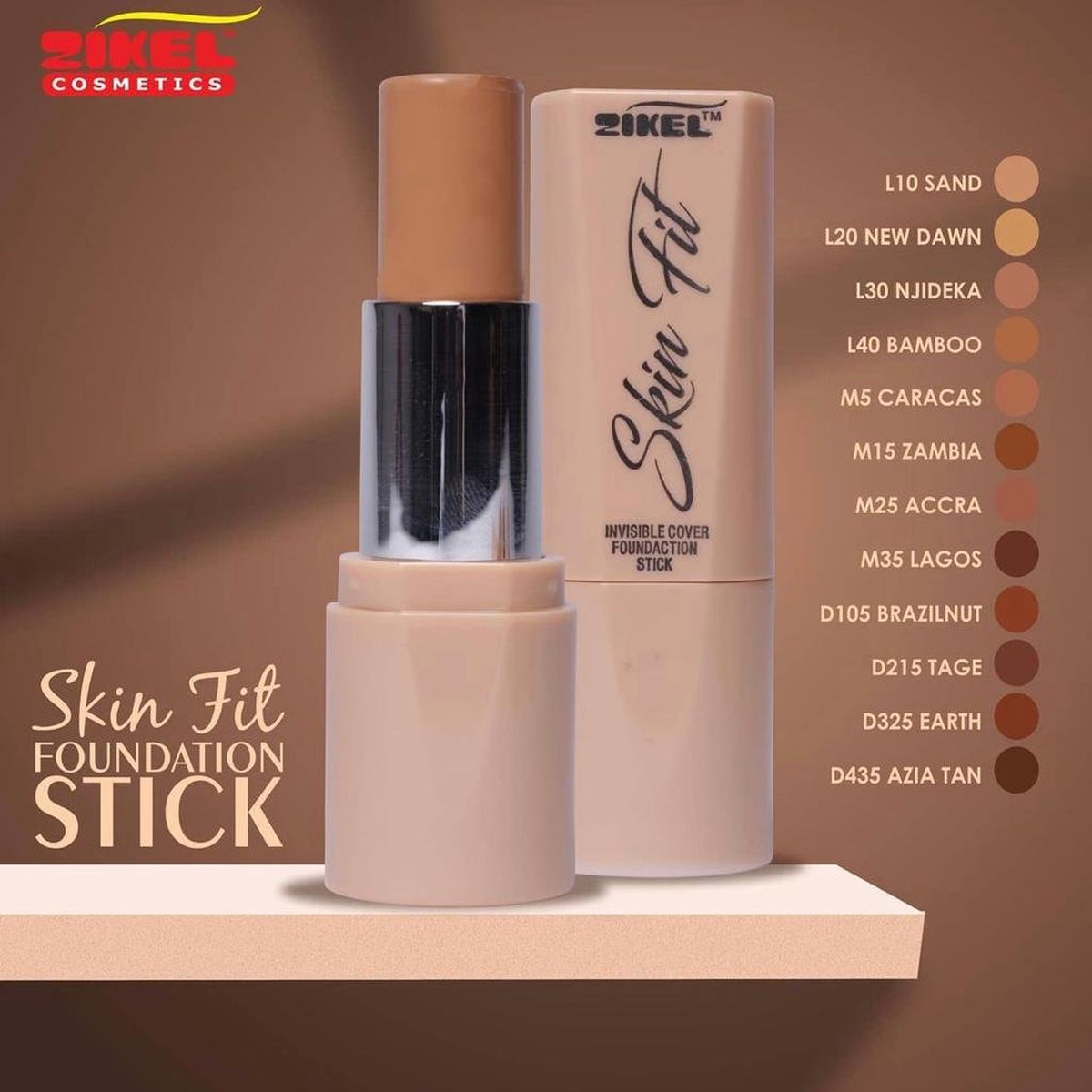 ZIKEL skin fit foundation stick