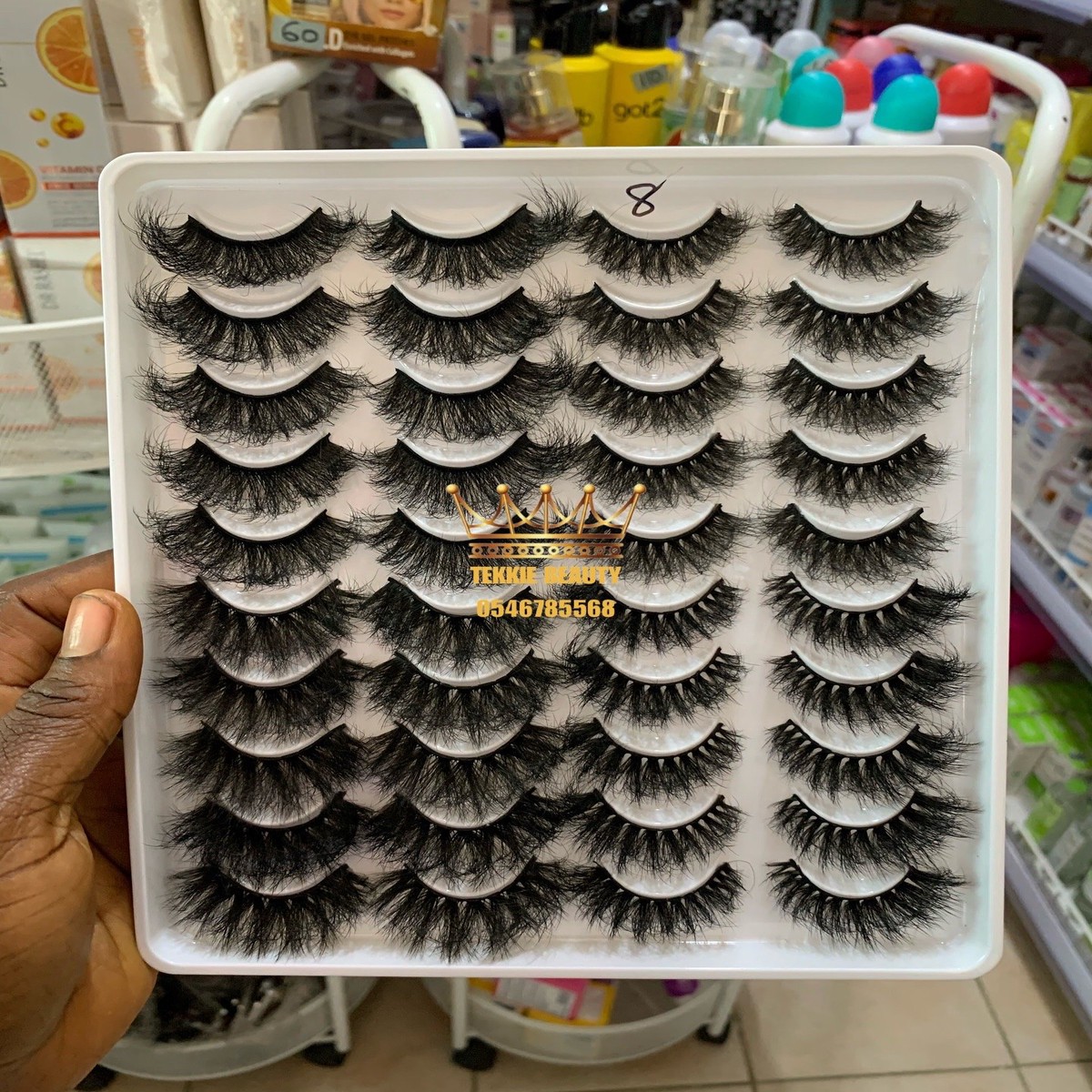 20 pairs fluffy strip eye lash - style 8