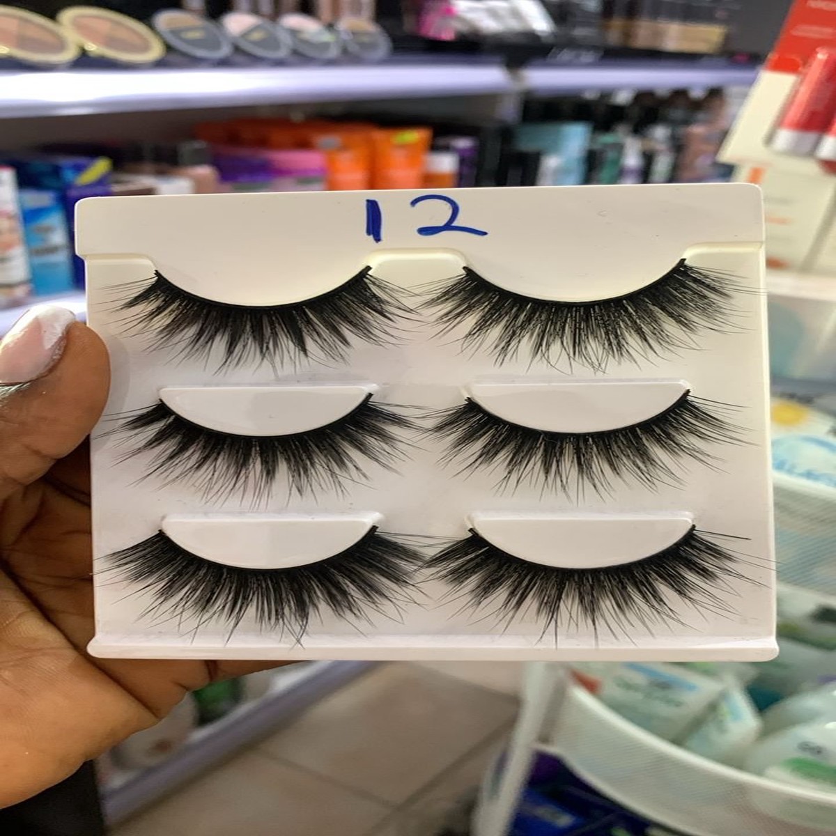 3 pairs strip eye lash pack - 12