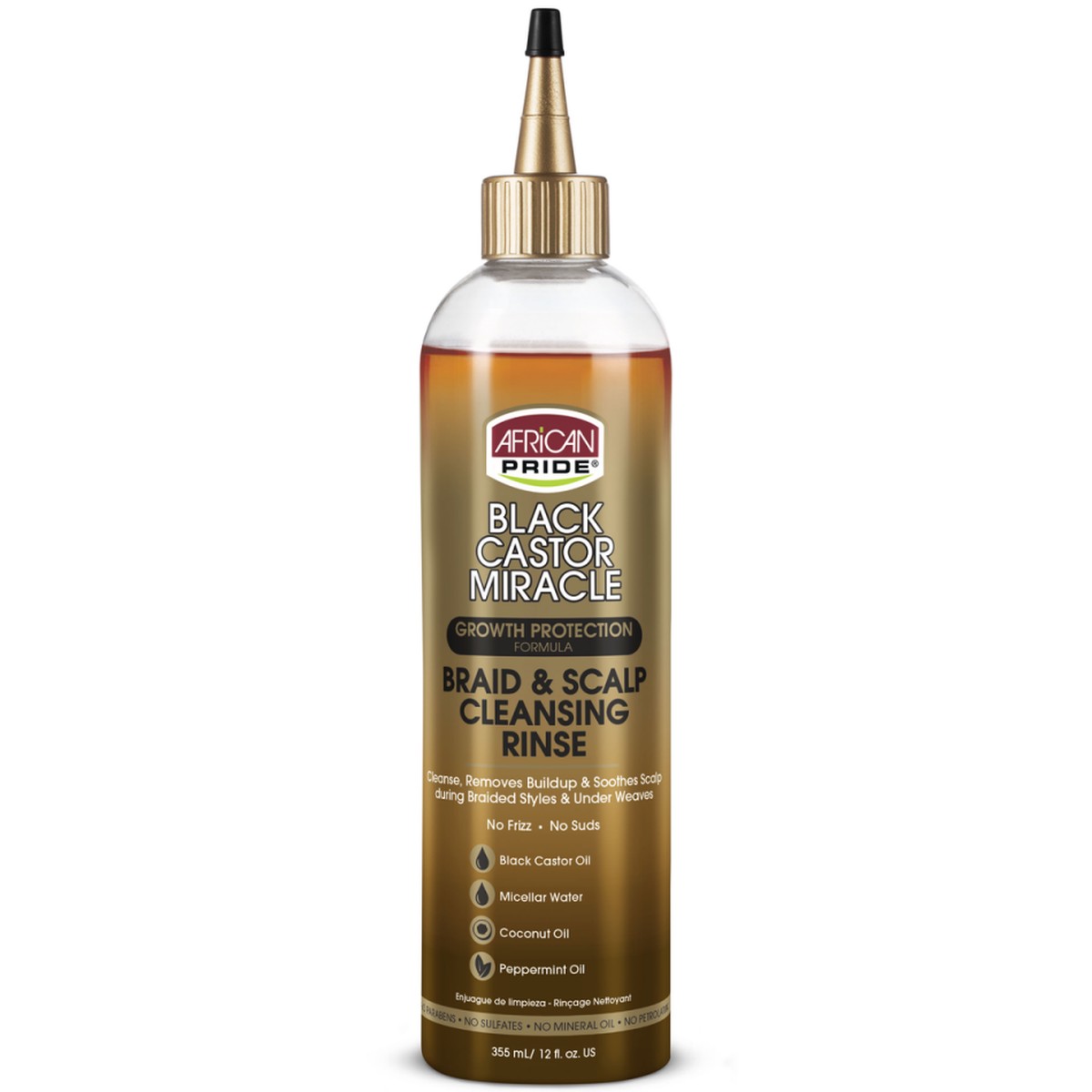 African Pride Black Castor Miracle Braid & Scalp Cleansing Rinse 12oz