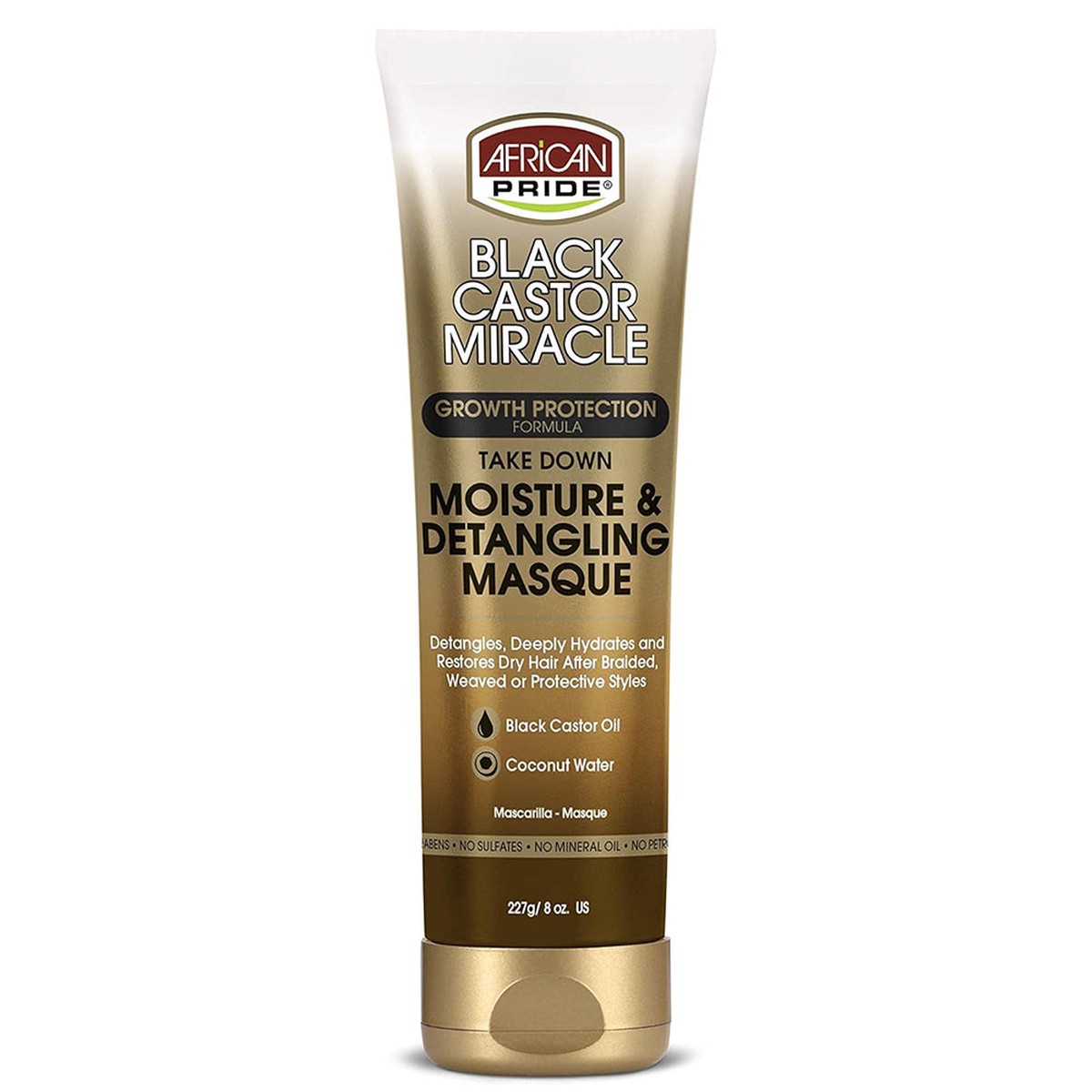 African Pride Black Castor Miracle Moisture & Detangling Masque 8oz