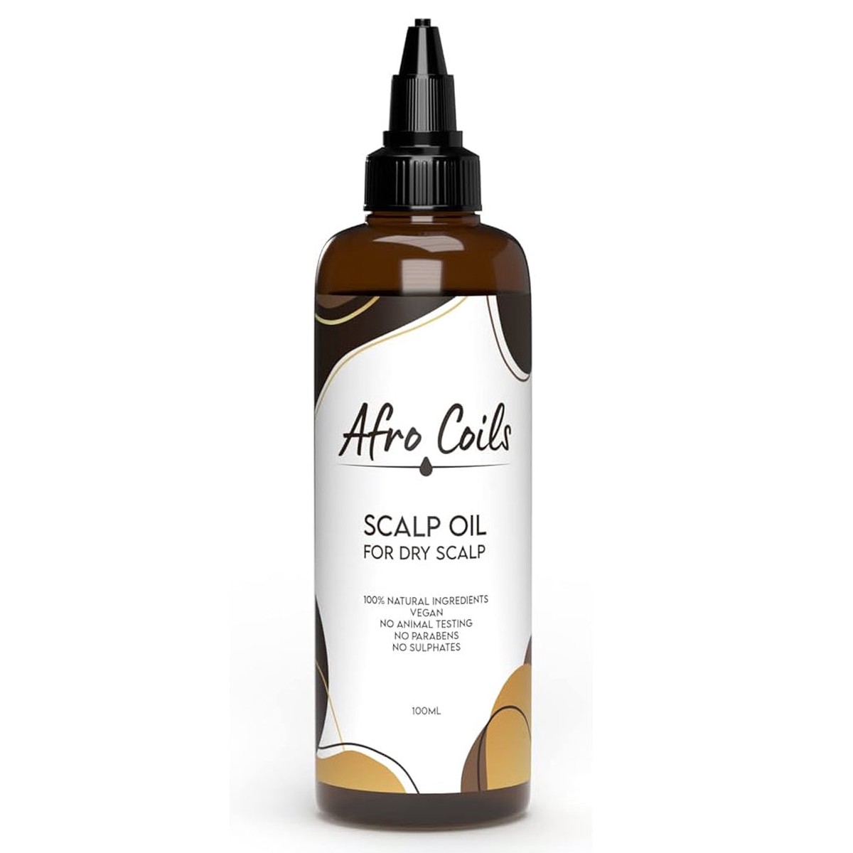 Afro Coils Scalp Oil for Dry Scalp Relief & Hair Growth for Afro & Curly Hair 100 ml/3.38 oz
